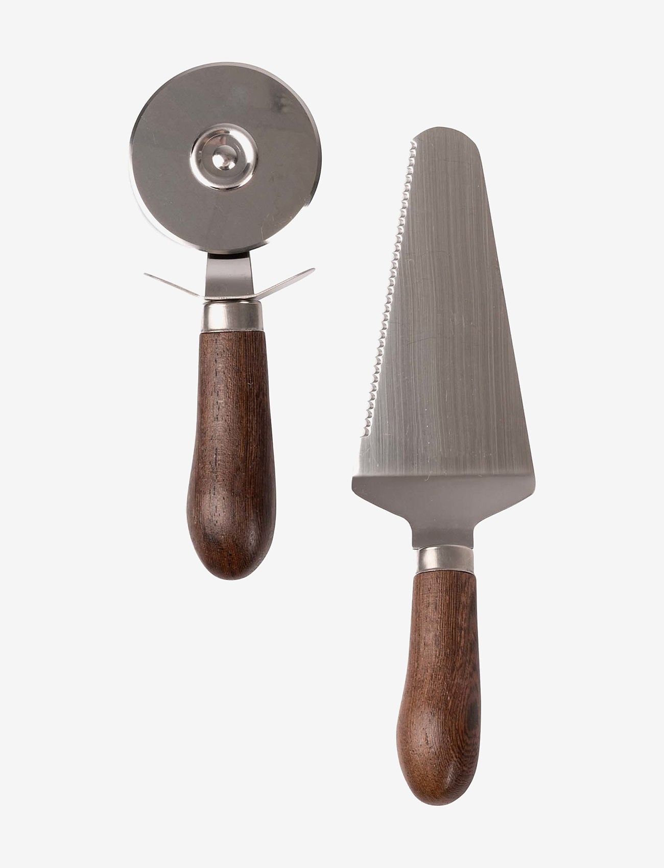 Sagaform - Astrid pizza- och pajset 2-pack - osta hinna alusel - brun/silver - 0