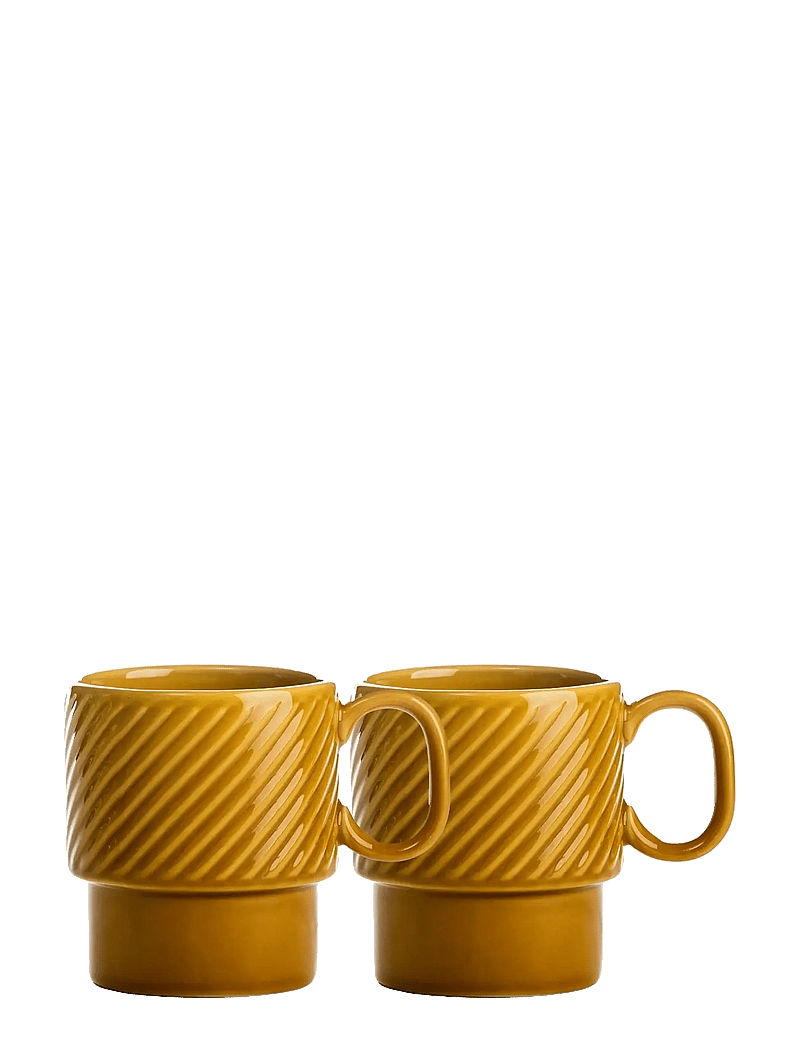 Sagaform - Coffee & More kaffemugg, 2-pack - köp efter pris - yellow - 0