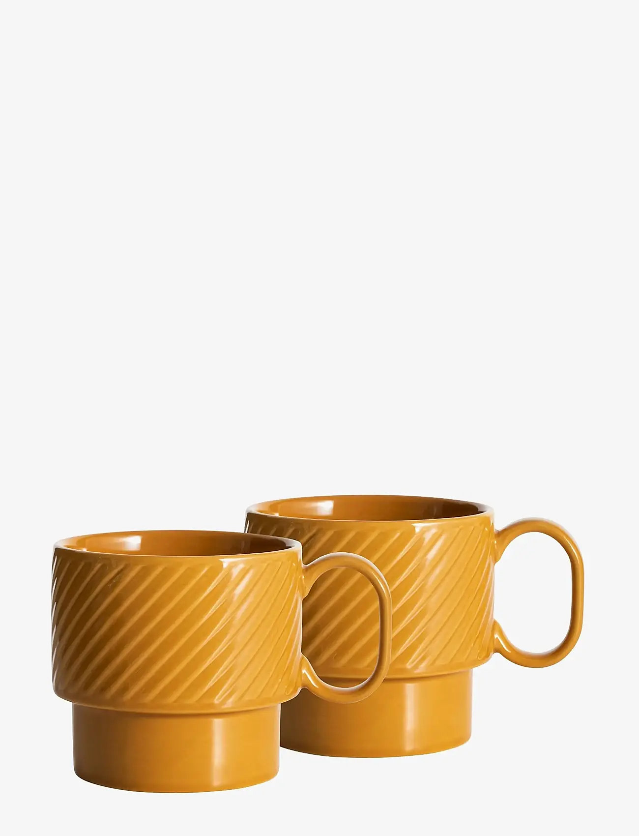Sagaform - Coffee & More tea mug, 2-pcs - teetassen - yellow - 0