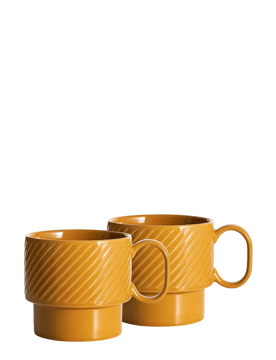 Sagaform - Coffee & More tea mug, 2-pcs - teetassen - yellow - 1