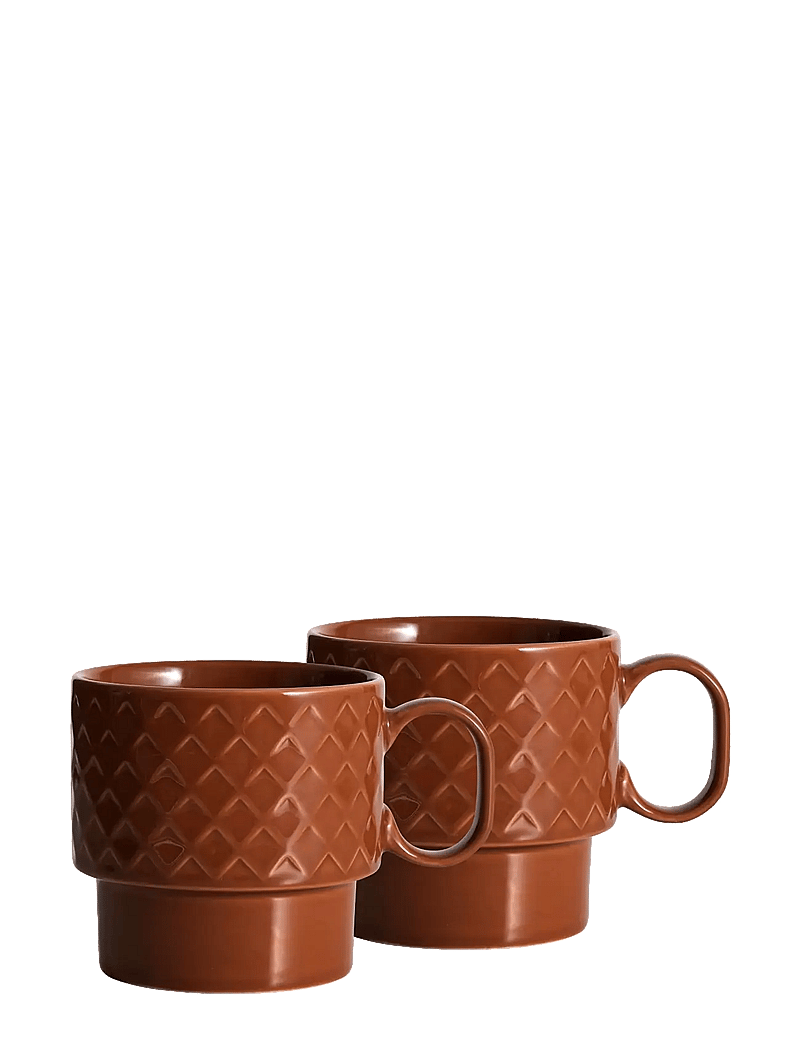 Sagaform - Coffee & More tea mug, 2-pcs - teetassen - terracotta - 0