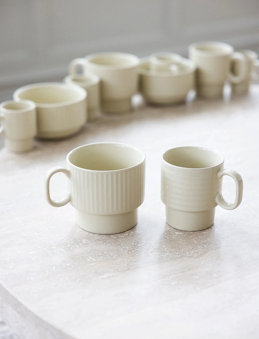 Sagaform - Coffee & More coffee mug, 2-pcs - kaffetassen - beige - 2