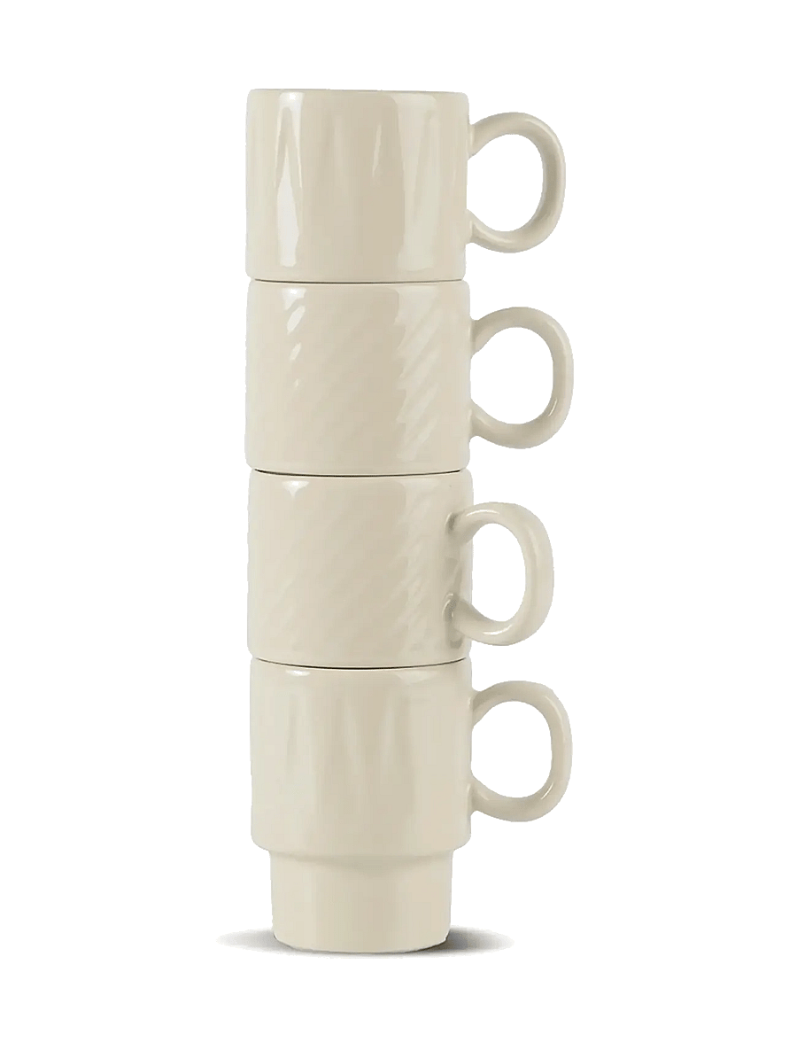 Sagaform - Coffee & More espresso mug, 4-pcs - espressotassid - beige - 1
