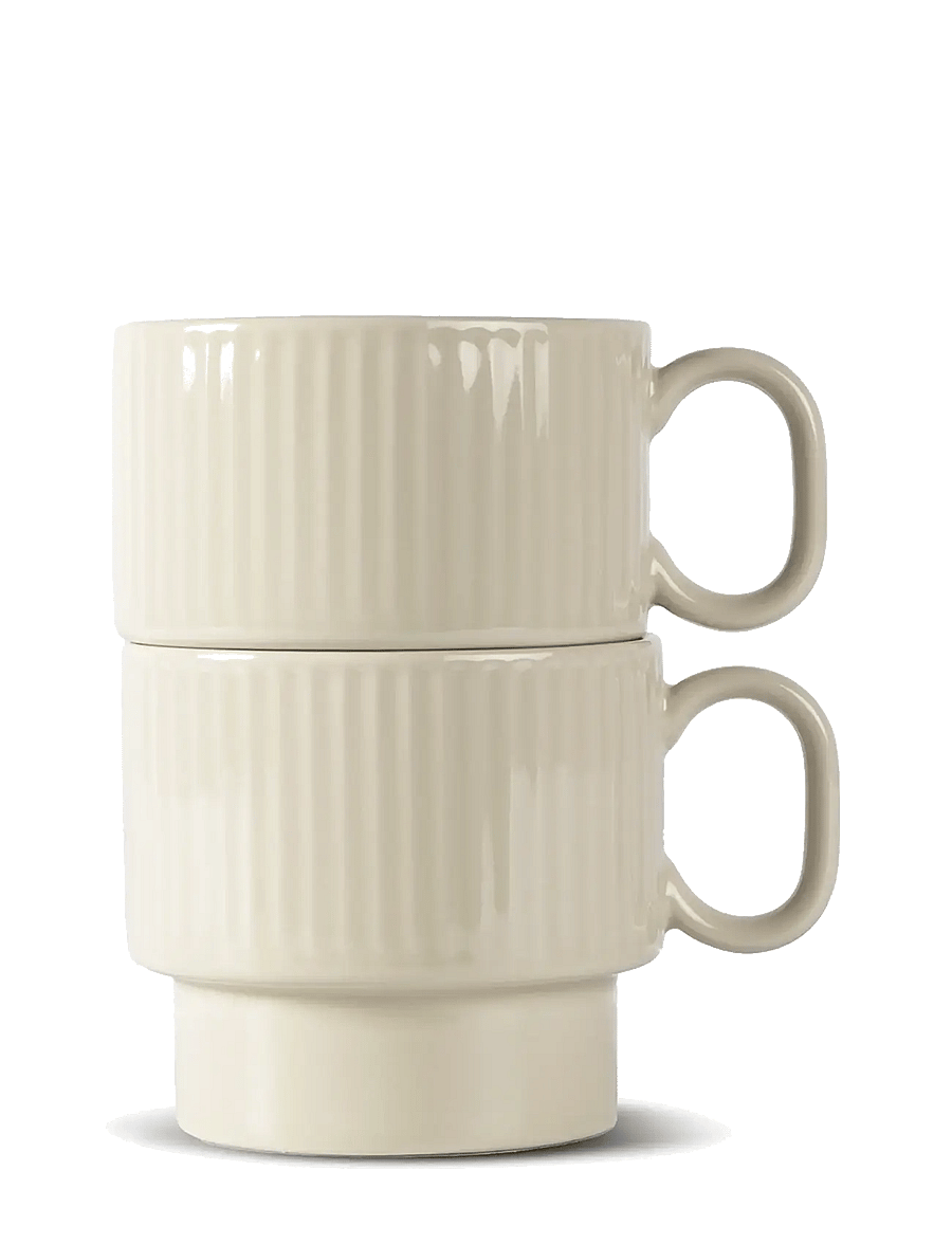 Sagaform - Coffee & More tea mug, 2-pcs - teetassen - beige - 1