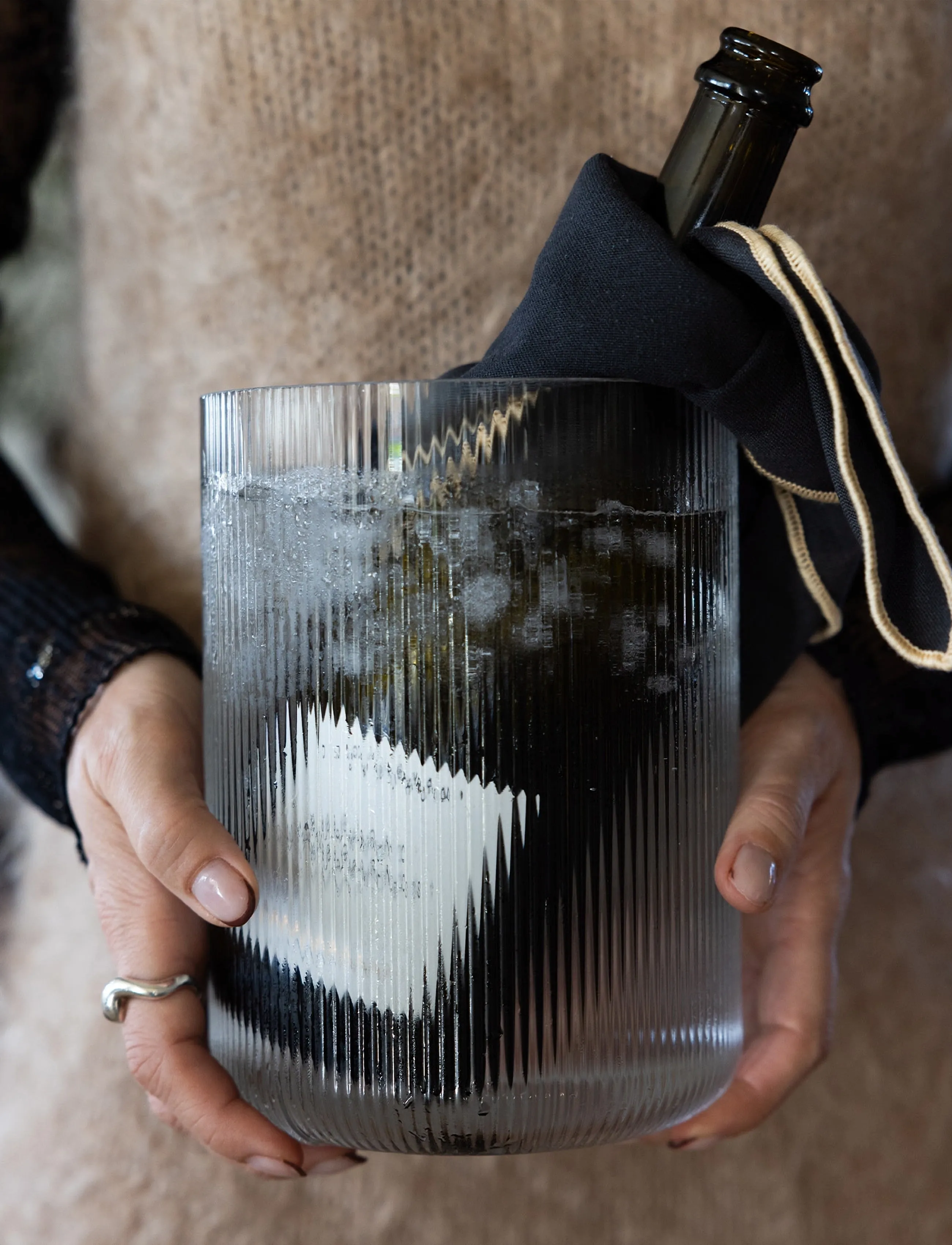 Sagaform - Blanka vase/wine cooler - vīna karafes - clear - 4