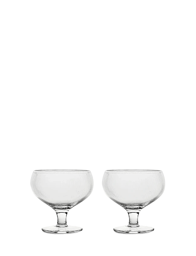 Sagaform - Blanka coupe glass, 2-pcs - weißweingläser - clear - 0