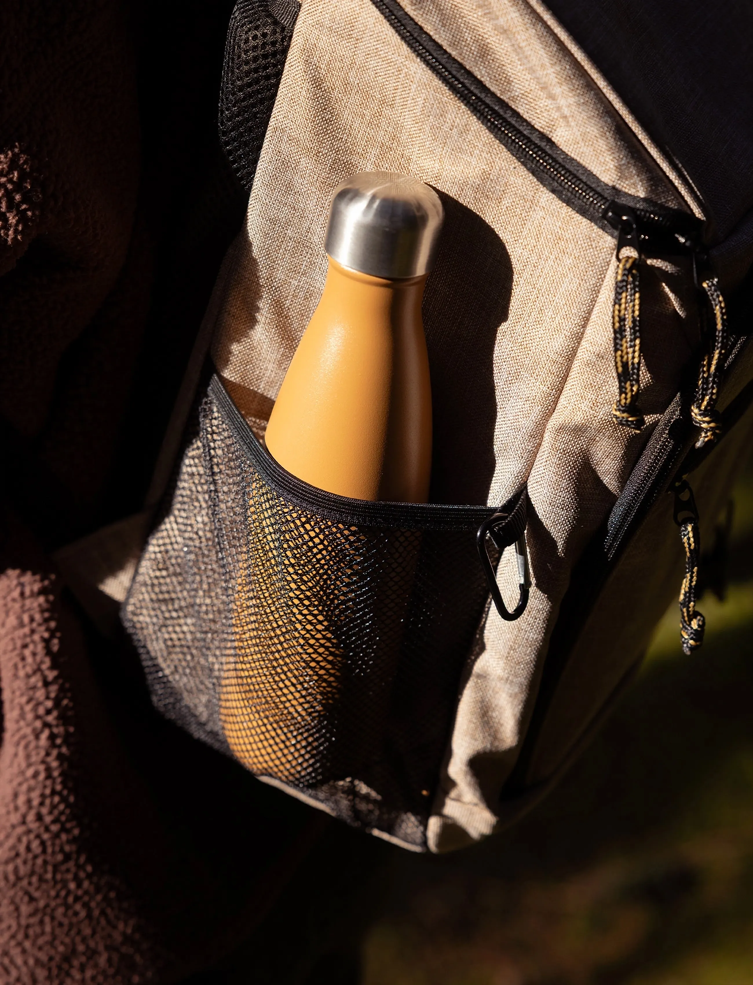 Sagaform Nils Stålflaske Pl, 0.5 L, Brown, Køkken > Vandflasker, Unisex