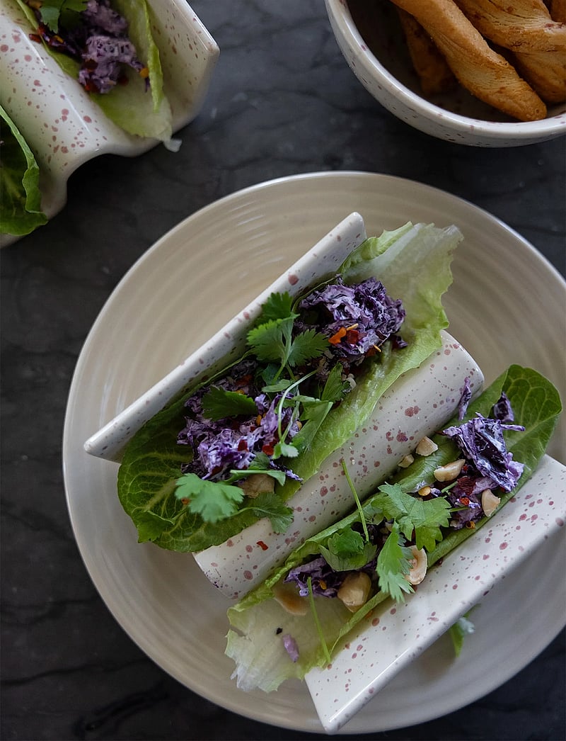 Sagaform - Ditte taco stand, 2-pcs - nach preis einkaufen - beige/bordeaux - 3