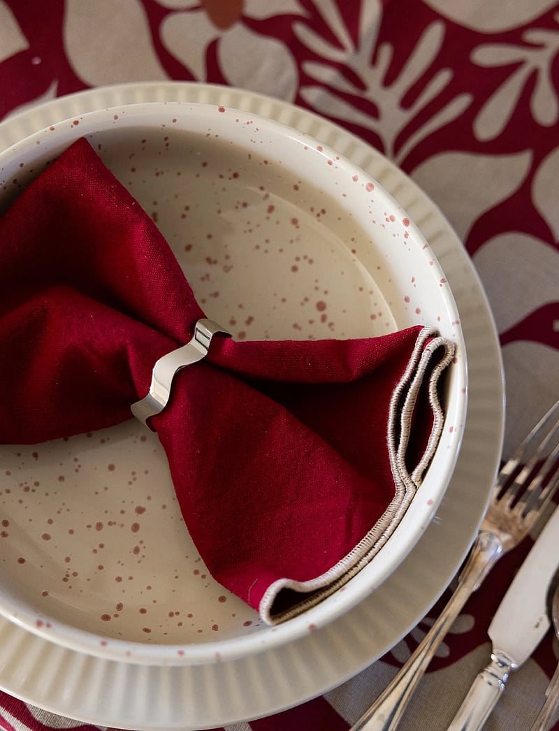 Sagaform - Ditte serving bowl - serveringsskåle - beige/bordeaux - 4