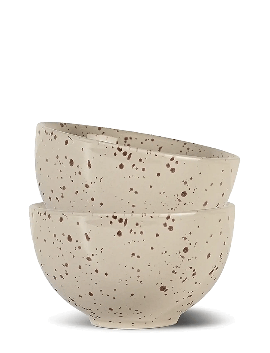 Sagaform - Ditte bowl, 2-pcs - müslischalen - beige/bordeaux - 1