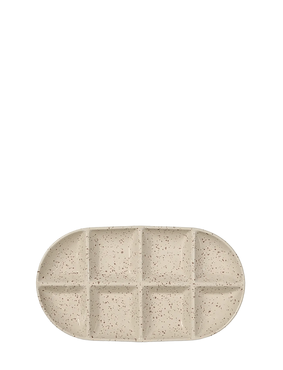 Sagaform - Ditte serving plate large - tapasbretter & -sets - beige/bordeaux - 1