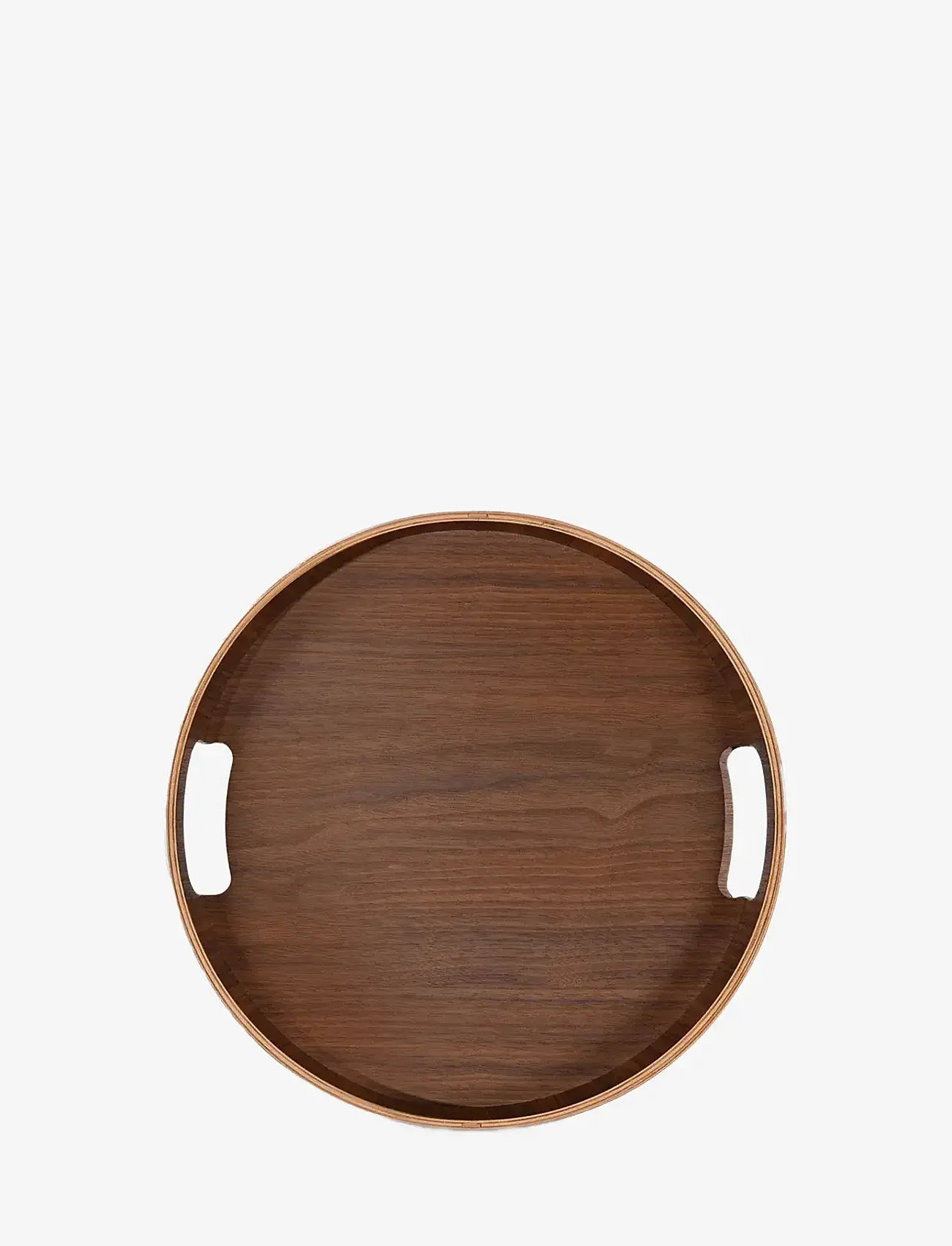 Sagaform - Hanna round tray - serveringsbakker - dark brown - 1