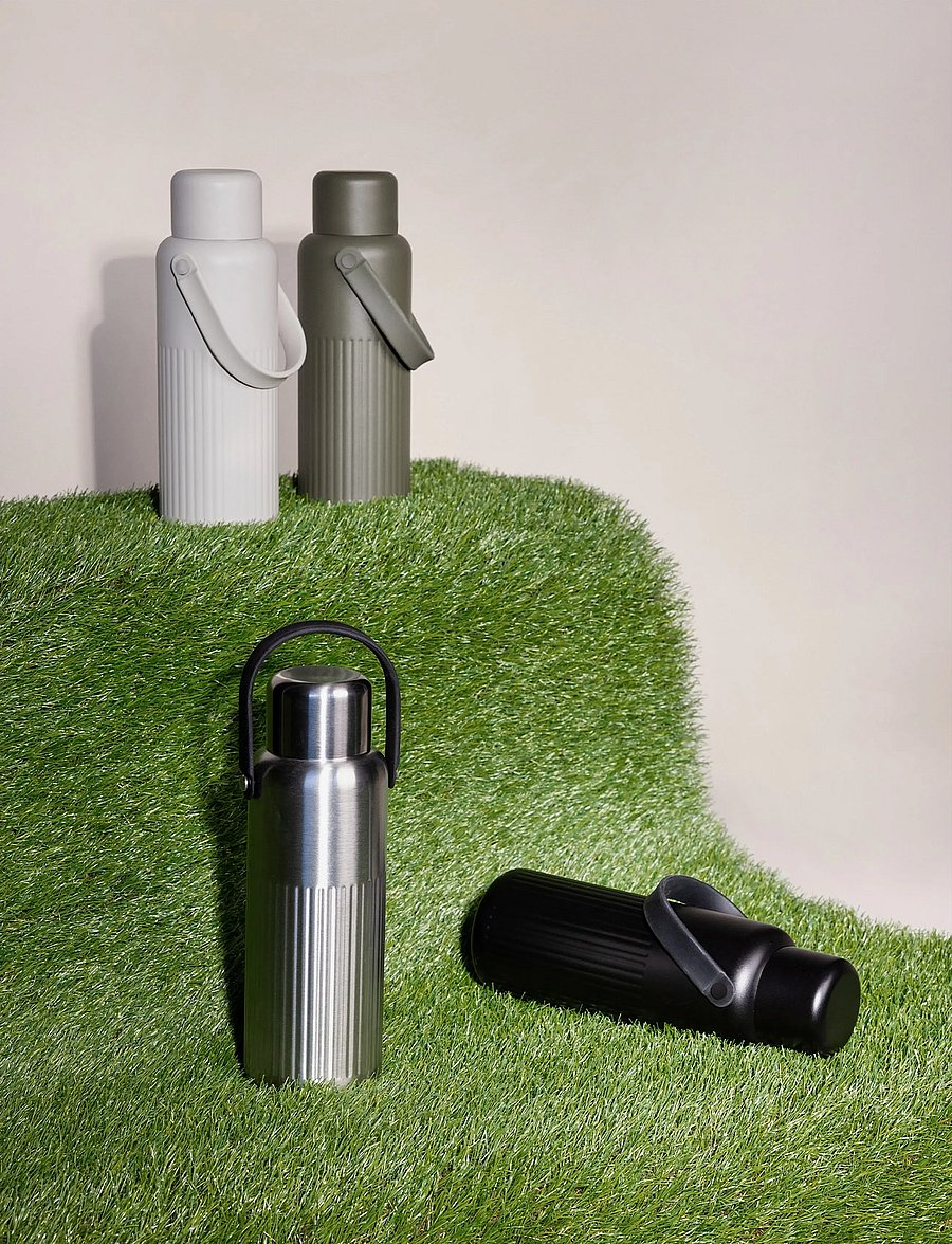 Sagaform - Theo thermal flask - thermosflaschen - silver - 0
