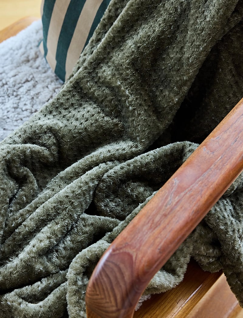 Sagaform - Anni fleece plaid - decken - green - 1