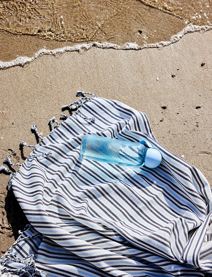 Sagaform - Ella hamam towel 90x170cm - badetücher - blue - 0