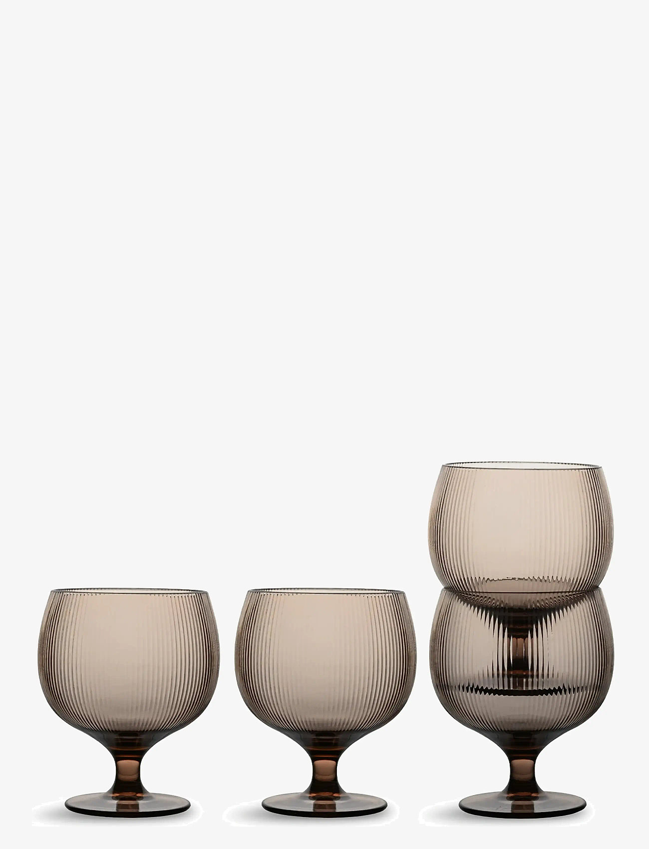 Sagaform - Billi wine glass rPET, 4-pcs - rotweingläser - brown - 0