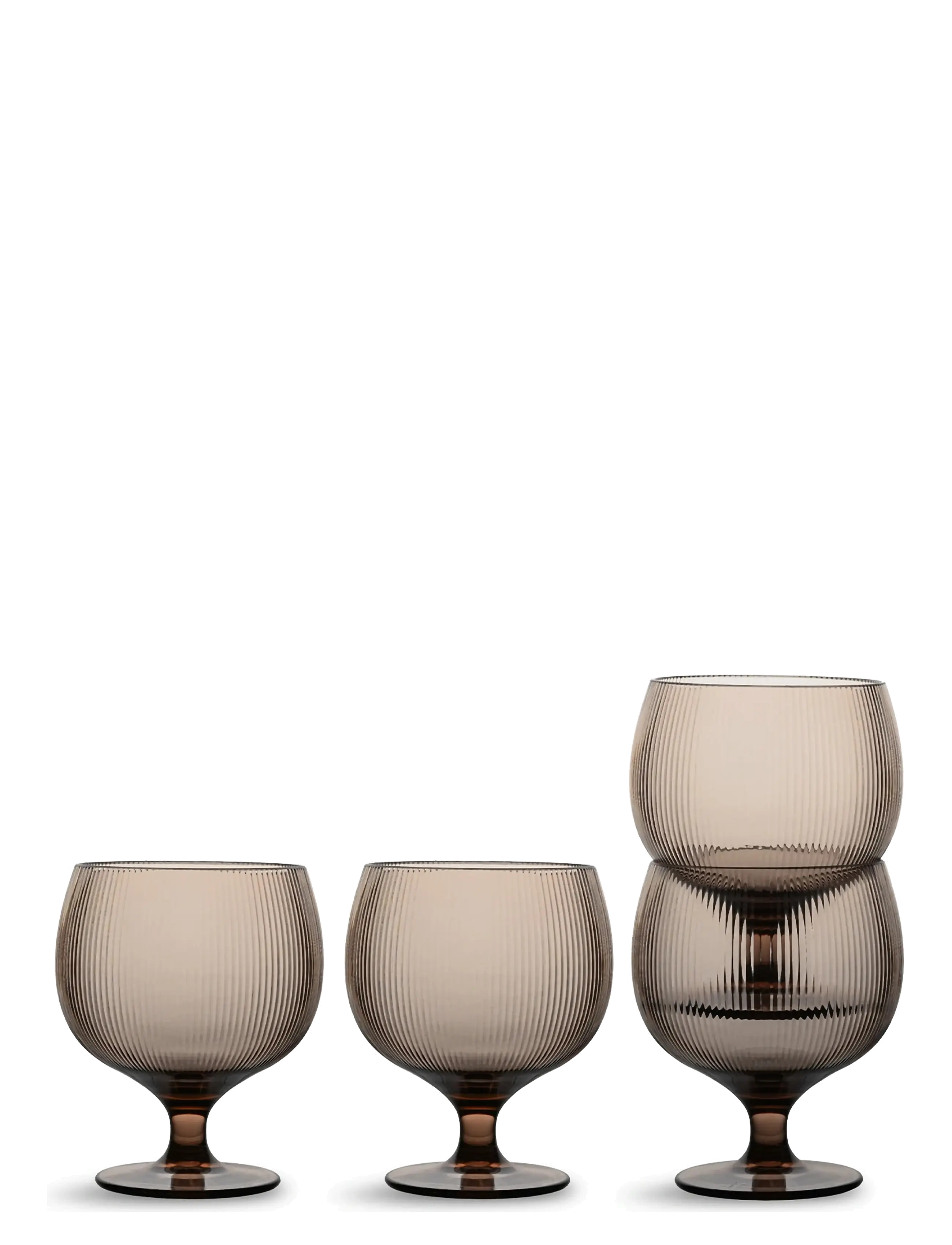 Sagaform Billi wine glass rPET, 4-pcs - Gläser - BROWN / brown