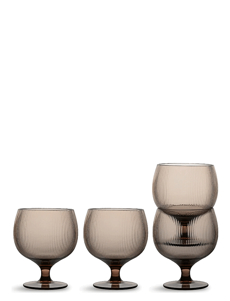 Sagaform - Billi wine glass rPET, 4-pcs - rotweingläser - brown - 0