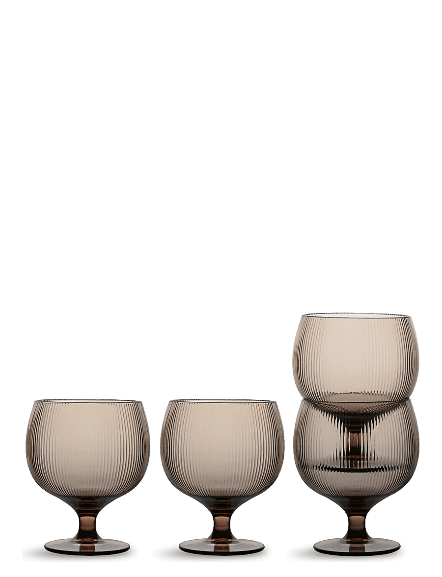 Sagaform - Billi wine glass rPET, 4-pcs - punase veini pokaalid - brown - 1