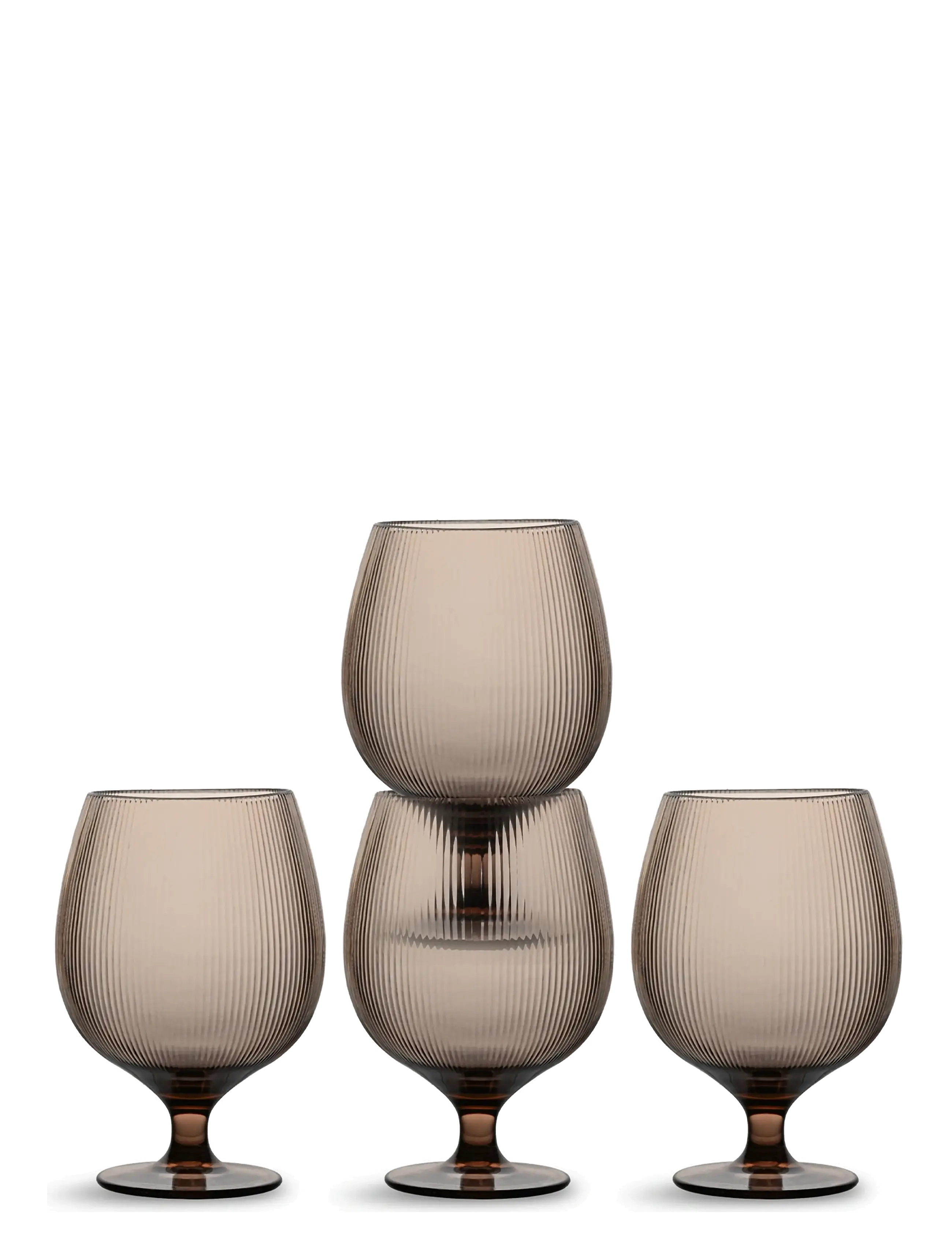 SAGAFORM Billi Ølglas I Rpet, 4-Pak Braun - 50 CL - Unisex