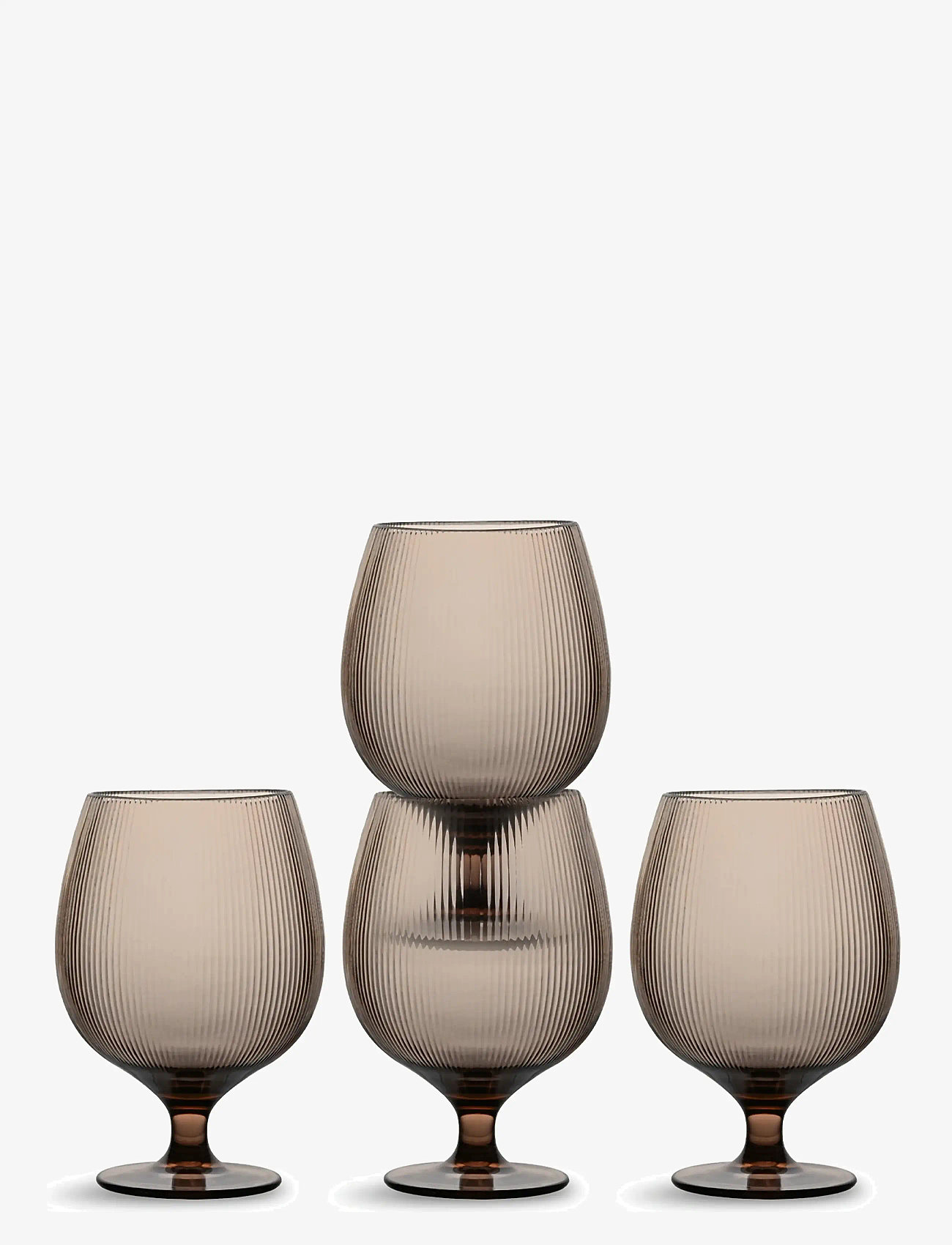 Sagaform - Billi beer glass rPET, 4-pcs - biergläser - brown - 0