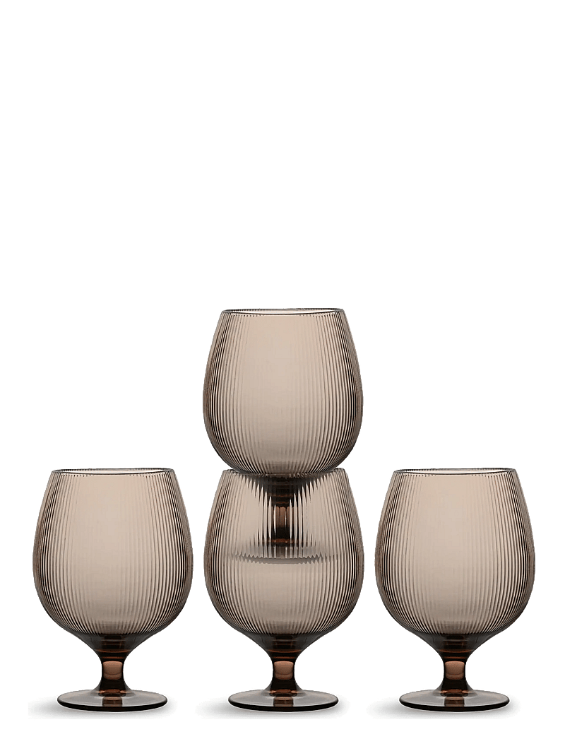 Sagaform - Billi beer glass rPET, 4-pcs - biergläser - brown - 0