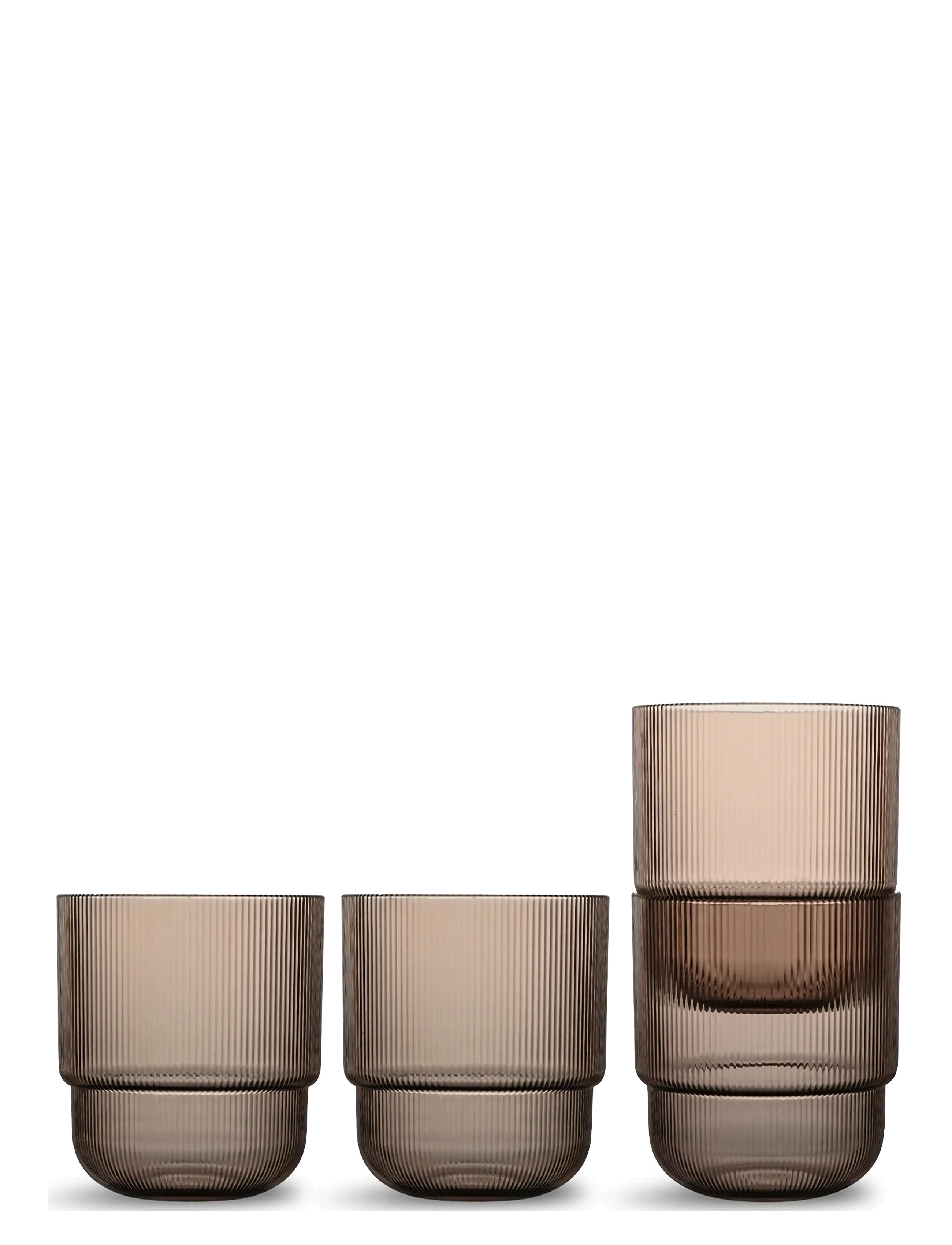 SAGAFORM Billi Vandglas I Rpet, 4-Pak Braun - 40 CL - Unisex