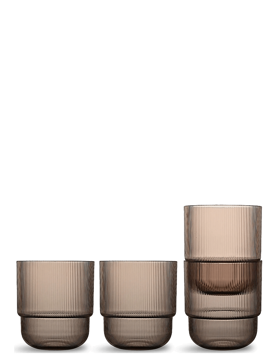 Sagaform - Billi water glass rPET, 4-pcs - joogiklaasid - brown - 1