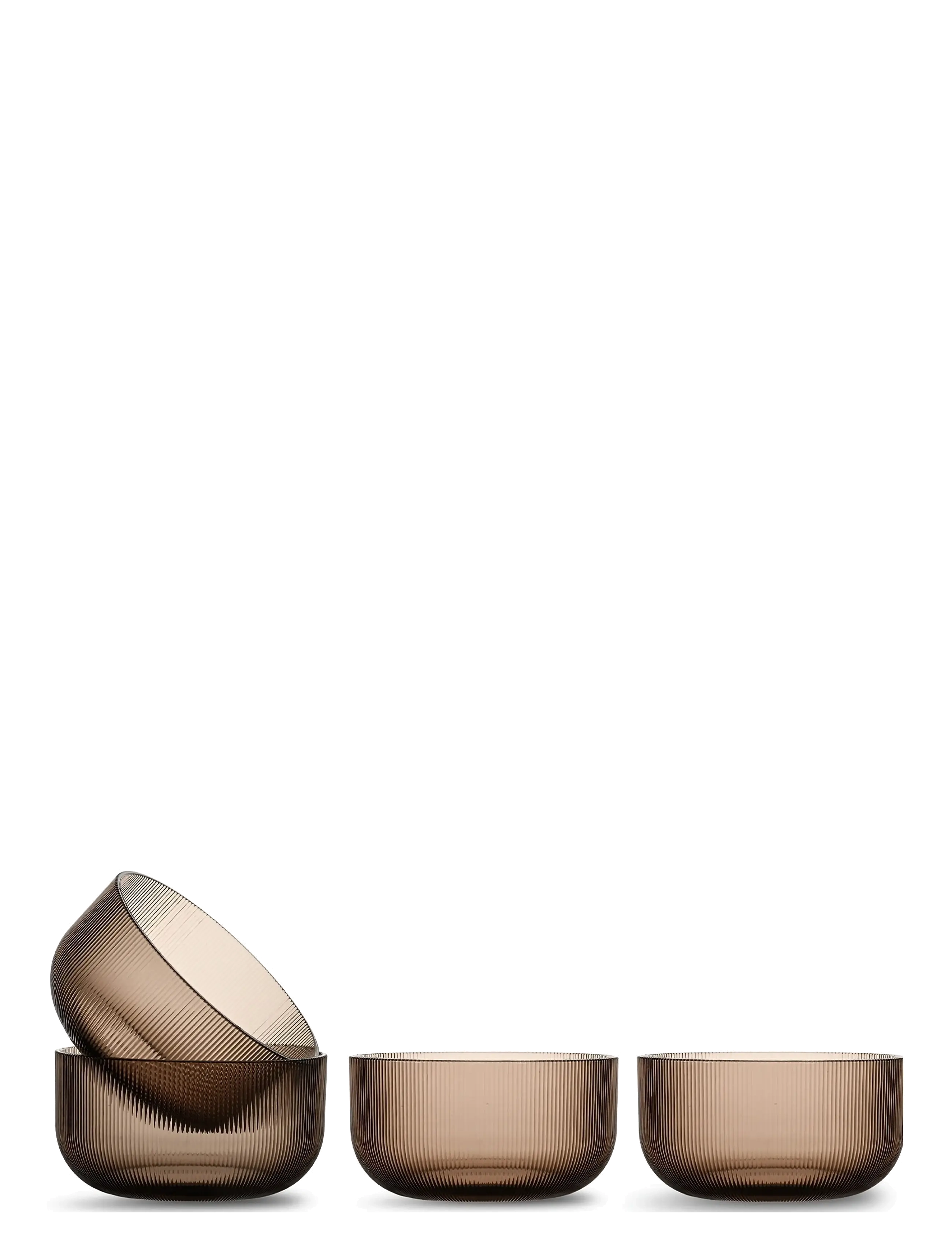 SAGAFORM Billi-Skål I Rpet, 4-Pak Braun - 70 CL - Unisex