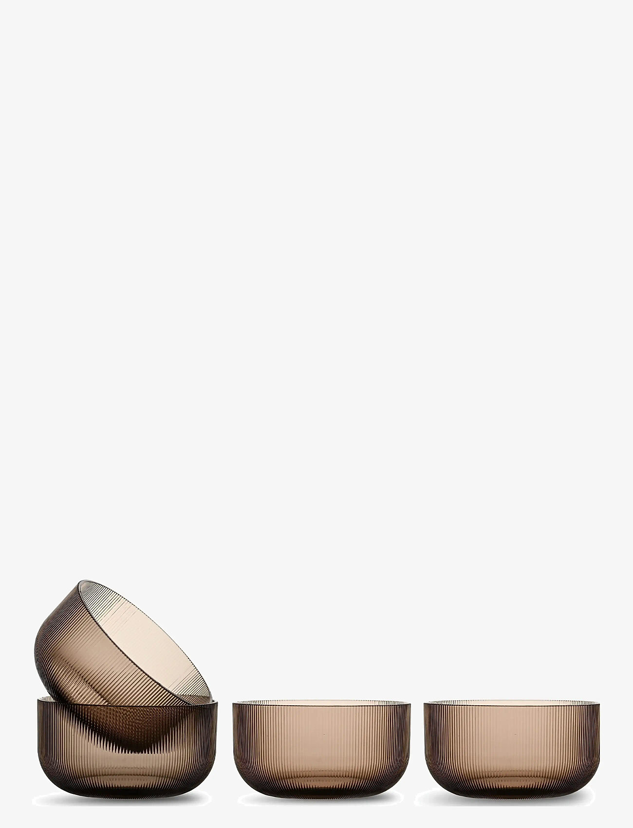 Sagaform - Billi bowl rPET, 4-pcs - hommikusöögikausid - brown - 0