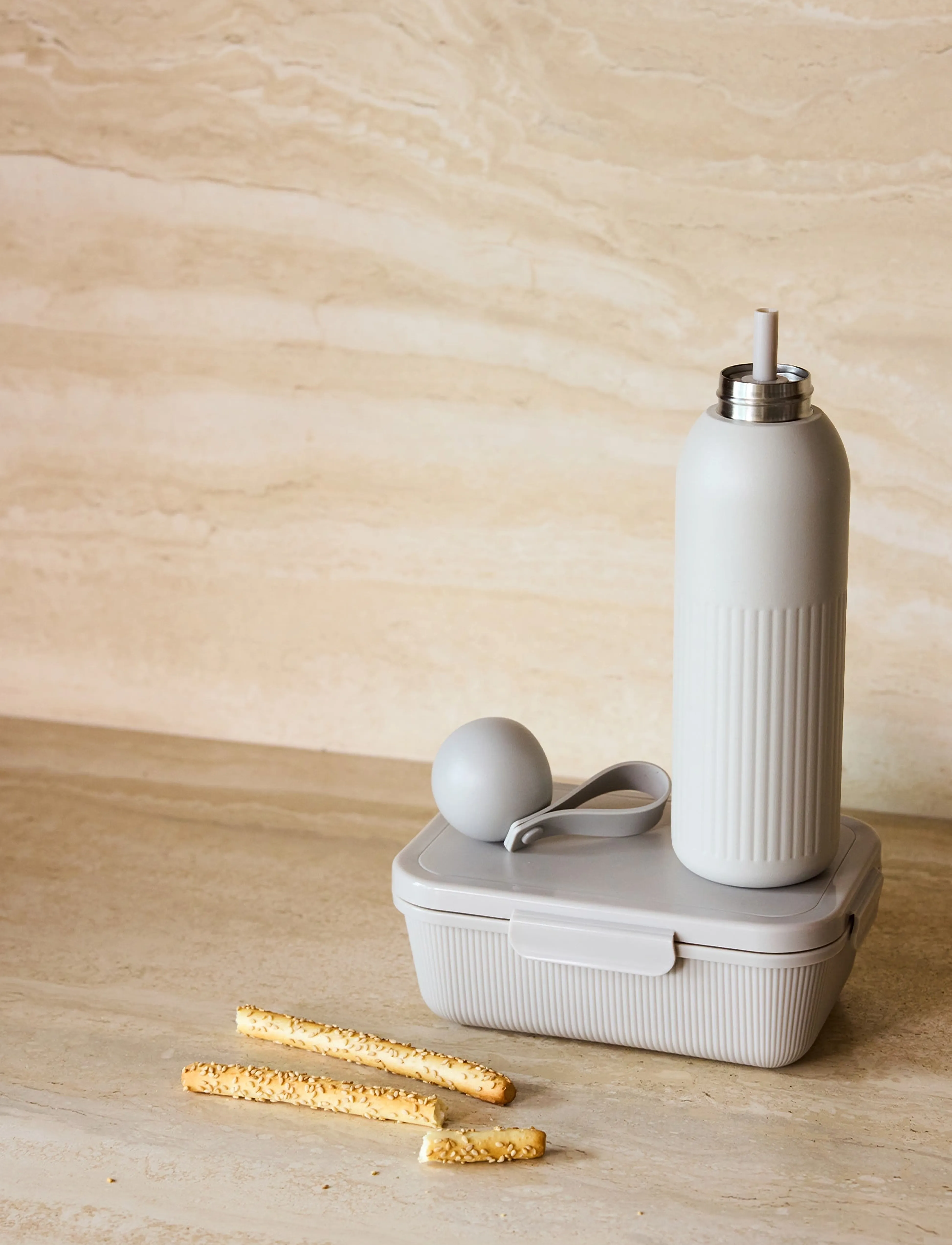 Sagaform Tina Madkasse, 1.1 L, Kitchen Storage, Beige - Lunch Boxes, Homeware