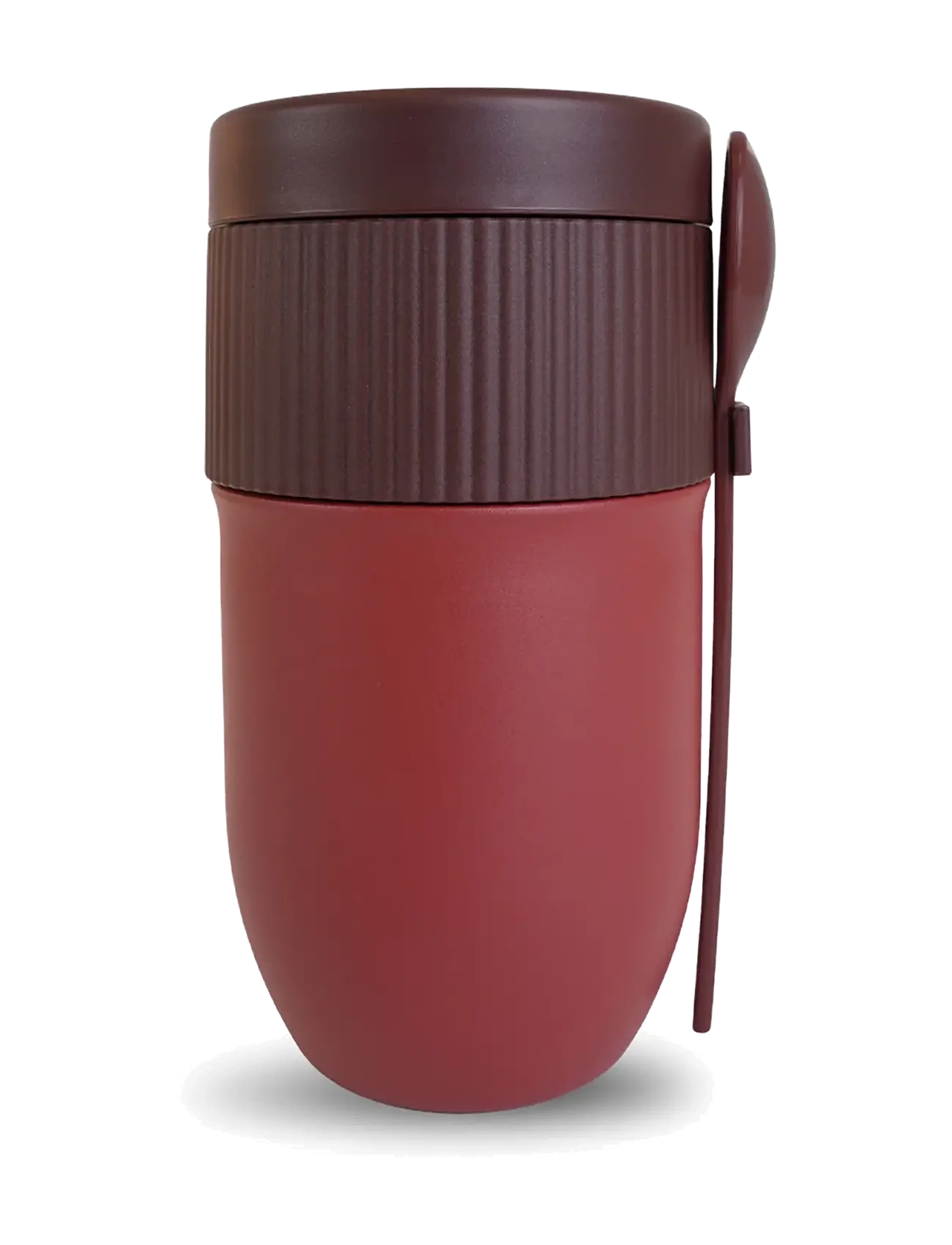 Sagaform Ted thermal yoghurt mug with spoon - Sagaform - BORDEAUX PANTONE 7624C / burgundy