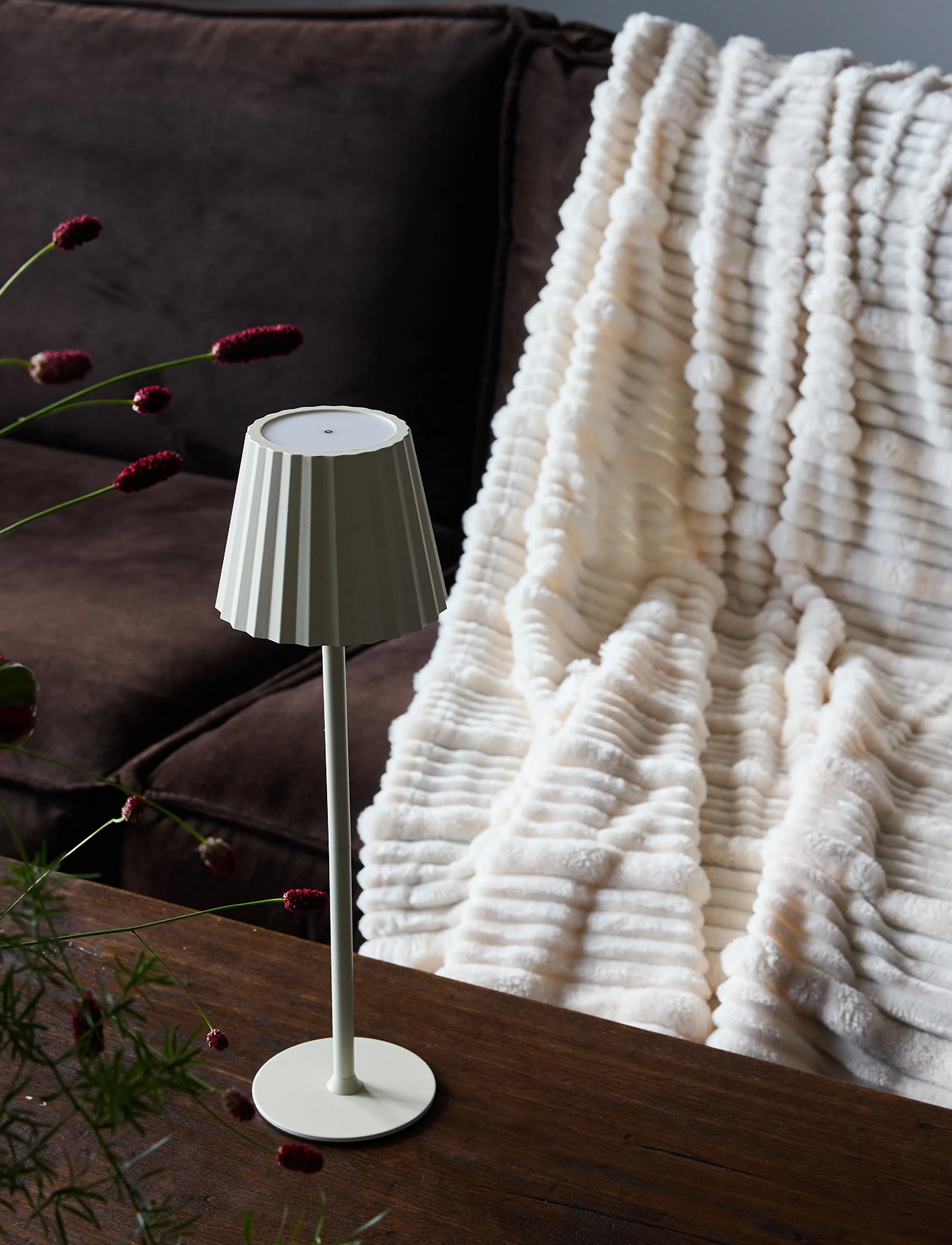 Sagaform - Estella fleece plaid - decken - off white - 0