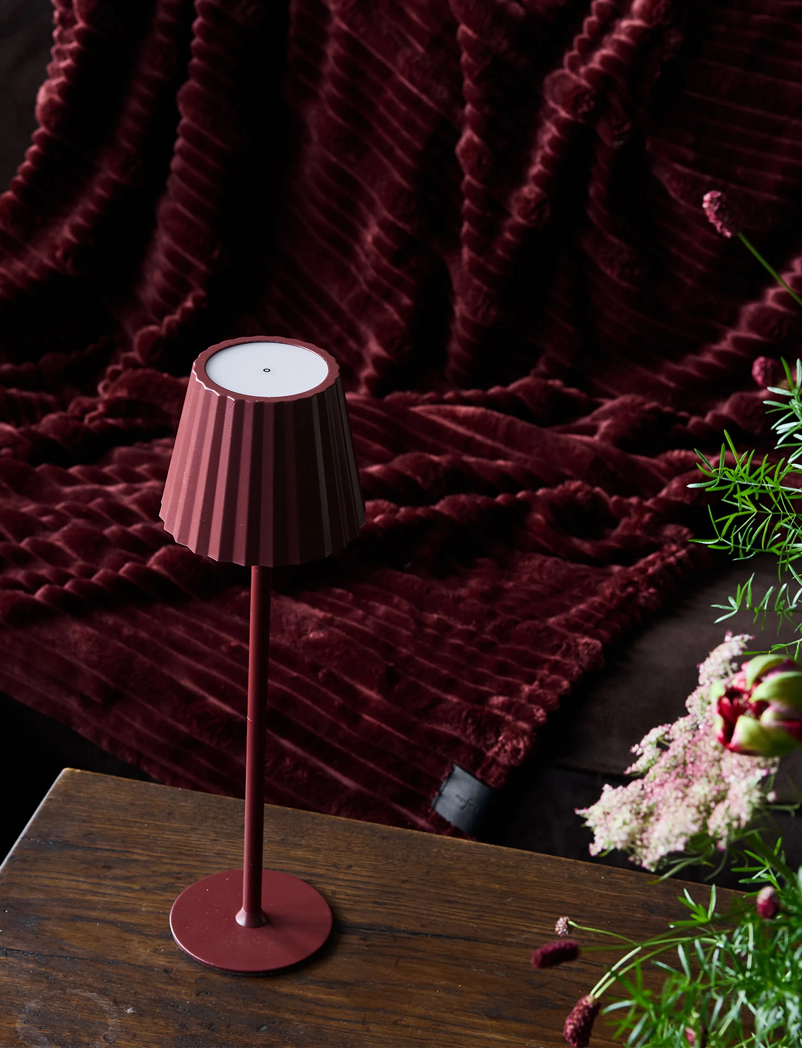 Sagaform - Estella fleece plaid - blankets & throws - bordeaux - 0