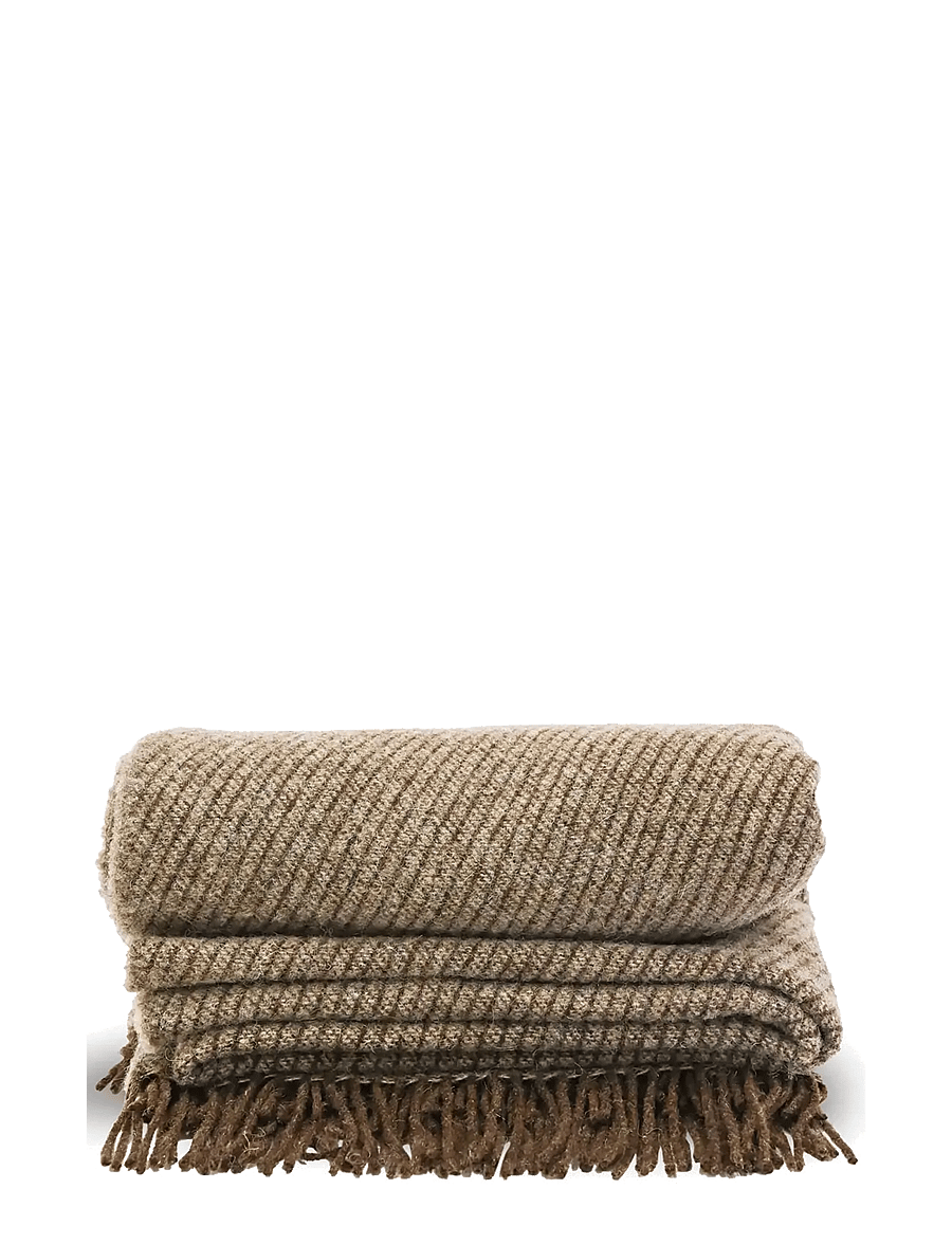Sagaform - Ulli stripe throw - decken - brown - 1