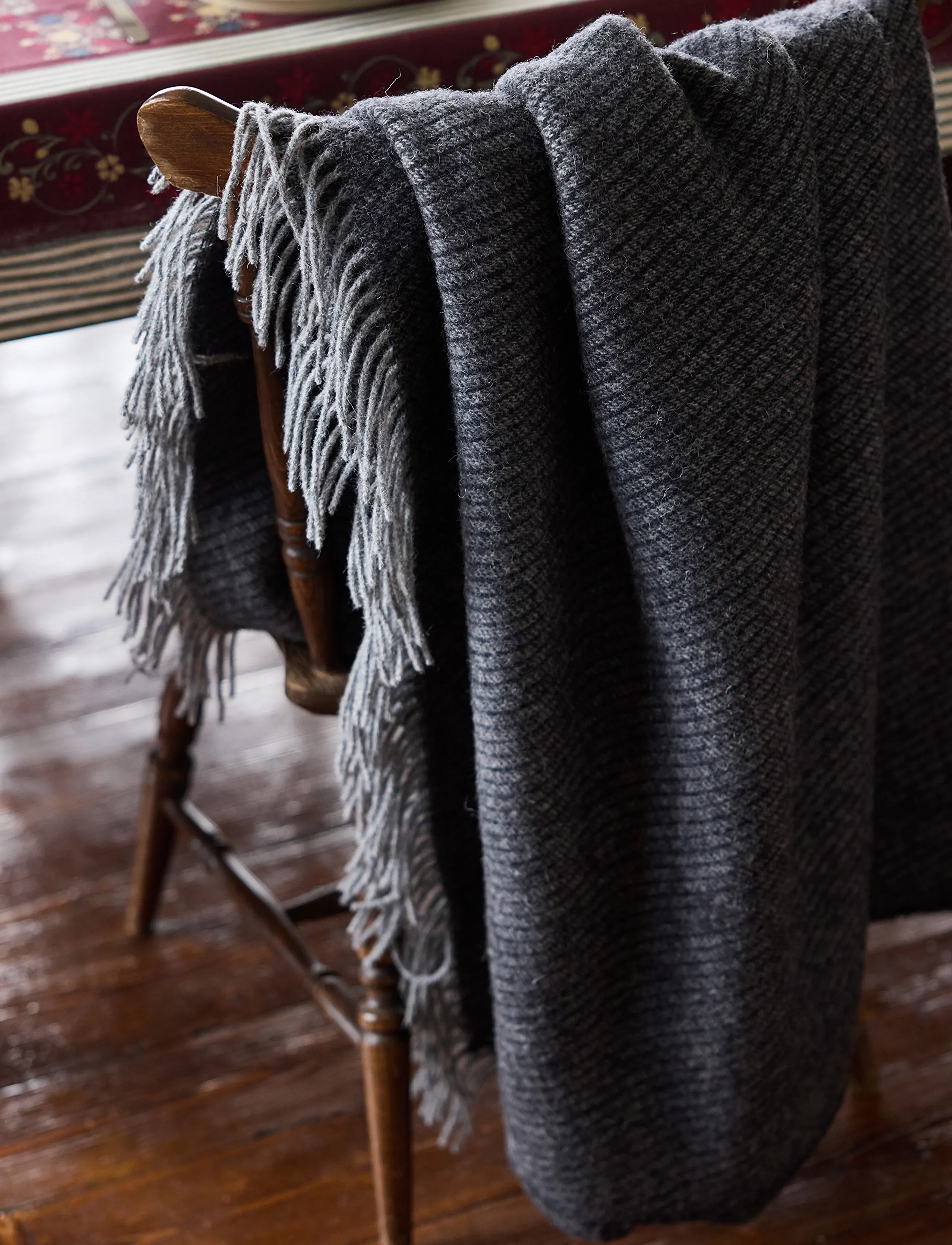 Sagaform - Ulli stripe throw - blankets & throws - grey - 0