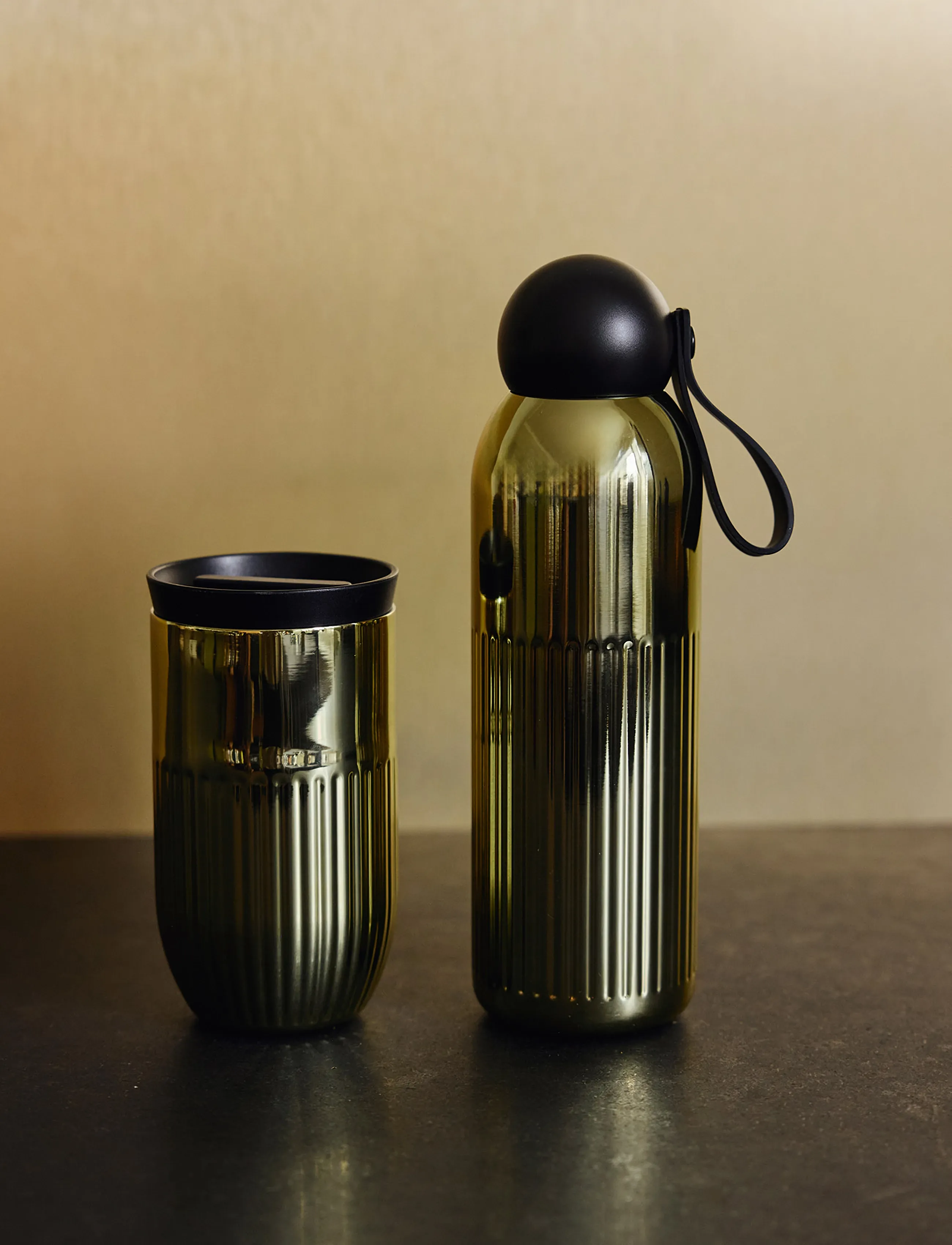 Sagaform - Tekla thermal bottle - thermal bottles - gold chrome - 0