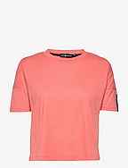 W RACE TEE - HOT CORAL