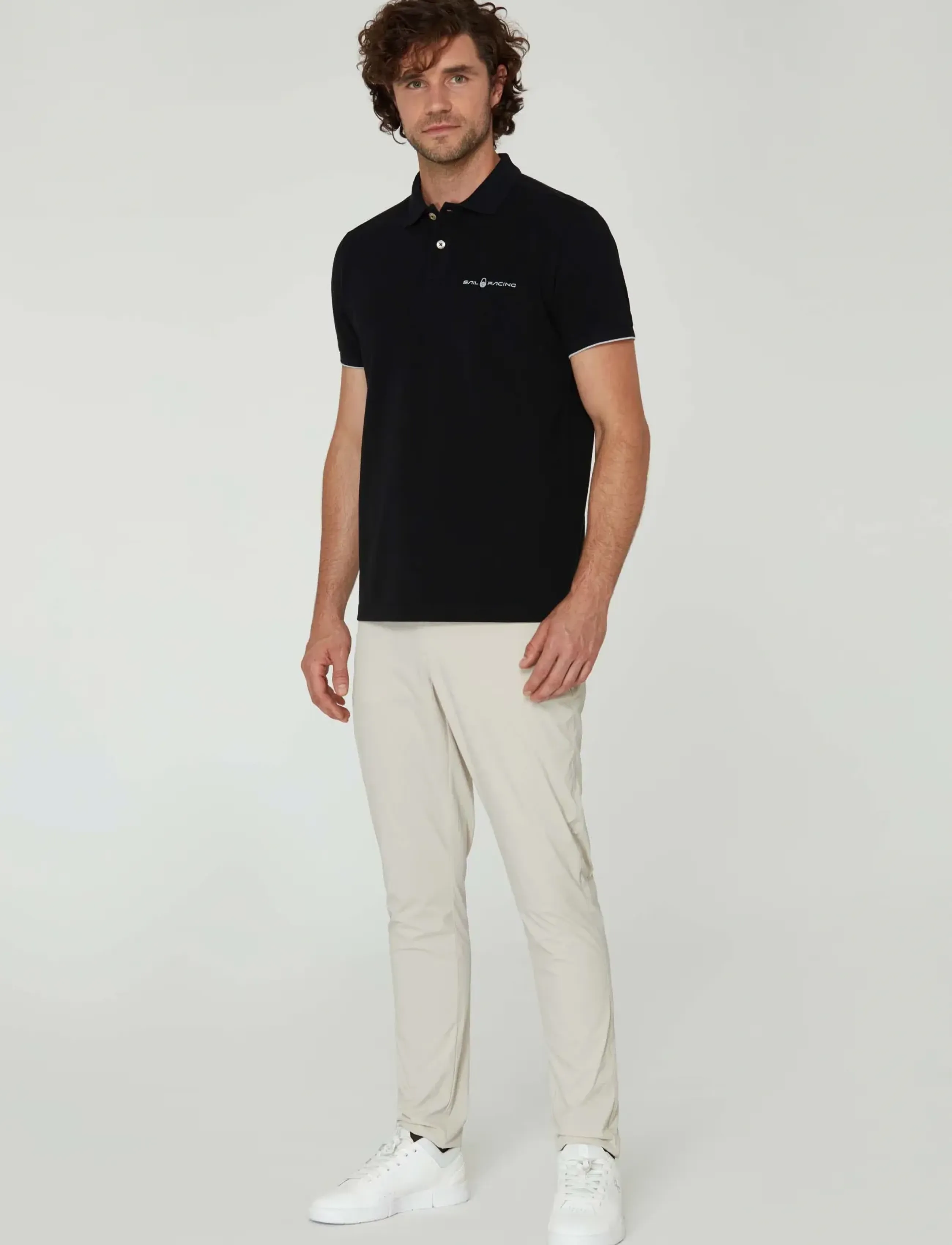 Sail Racing Bowman Logo Polo, XS, Black, Poloer > Kortærmede, Herre