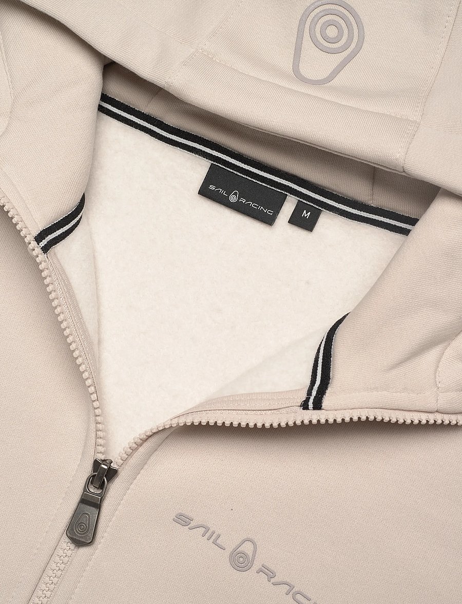 Sail Racing - BOWMAN LOGO ZIP HOOD - alussärgid - ecru - 2
