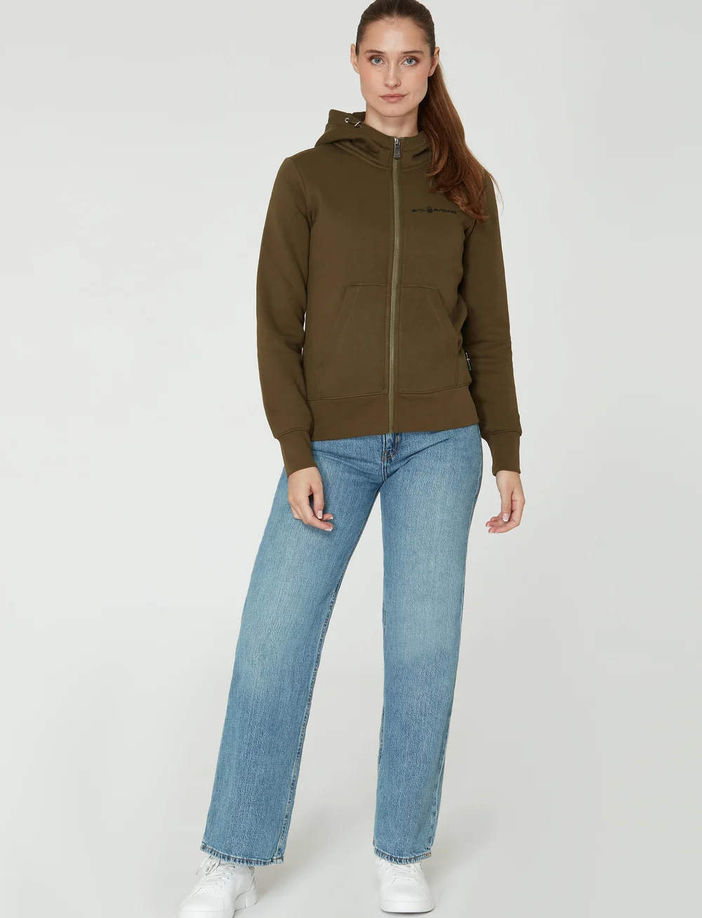 Sail Racing - W GALE LOGO ZIP HOOD - oberteile - dusty green - 0