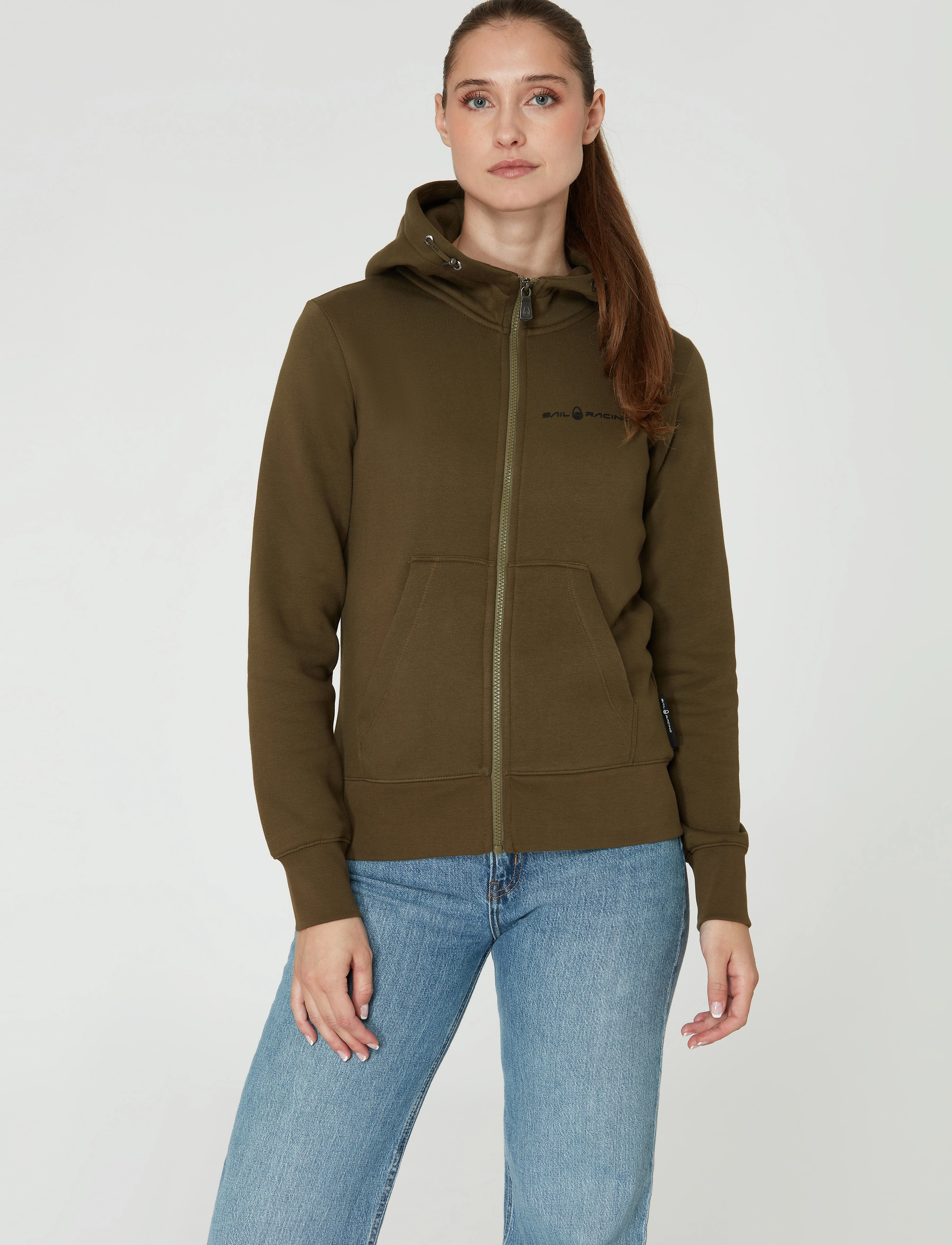 Sail Racing - W GALE LOGO ZIP HOOD - sweats et sweats à capuche - dusty green - 3
