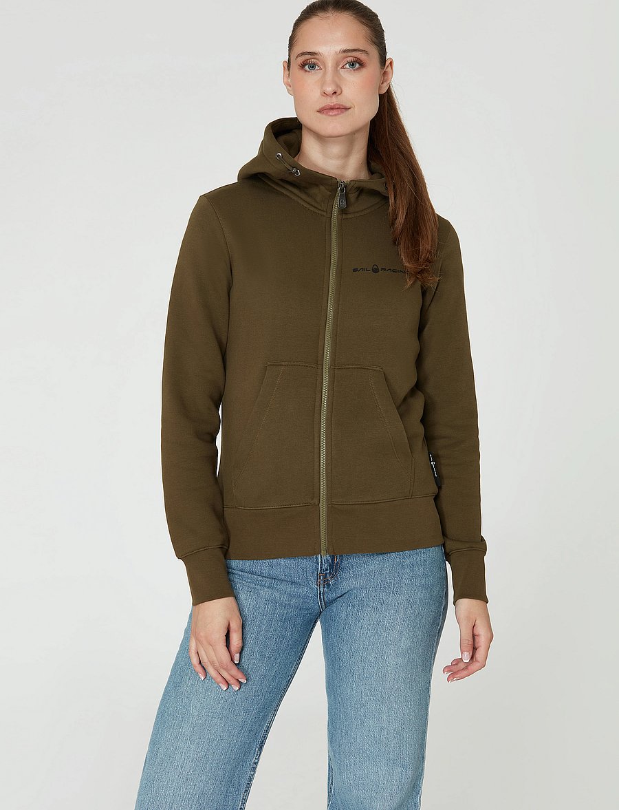 Sail Racing - W GALE LOGO ZIP HOOD - sweats et sweats à capuche - dusty green - 3