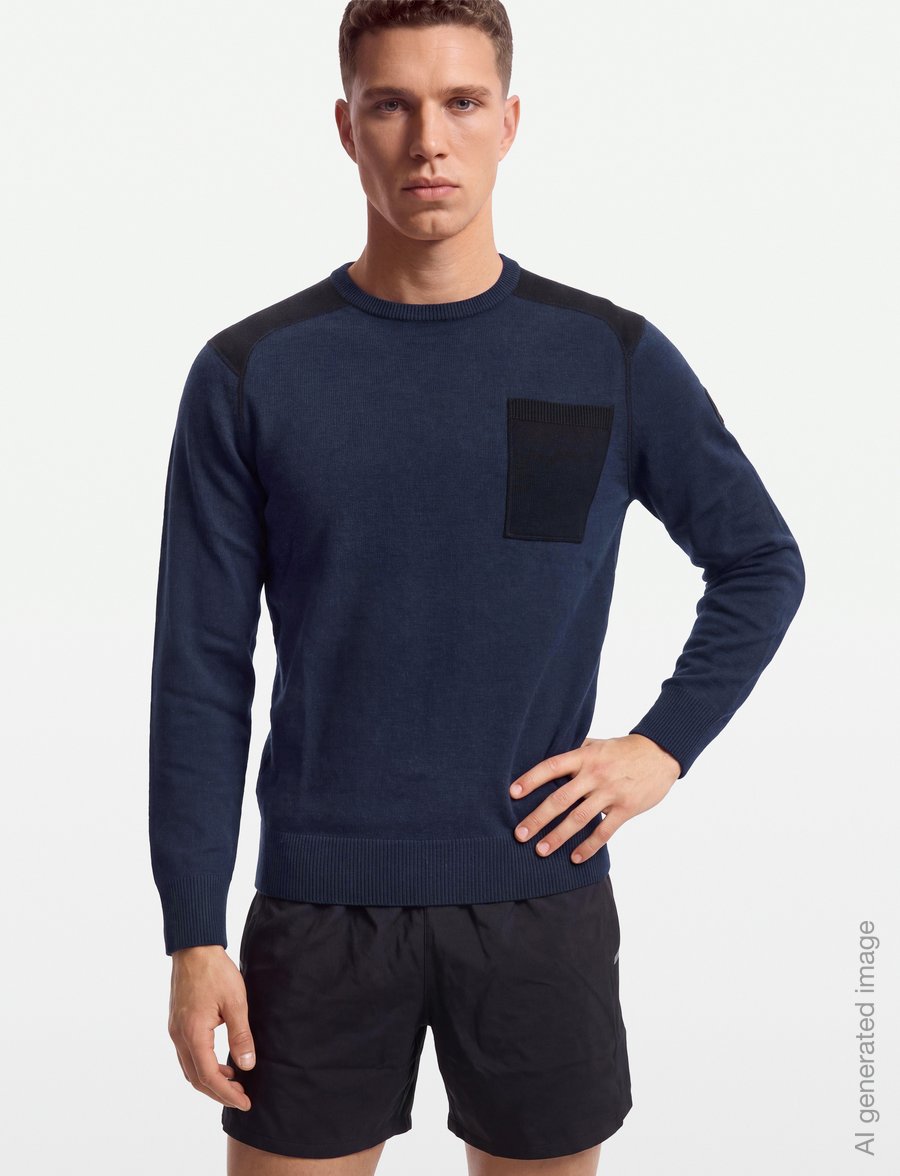 Sail Racing - SPINE KNITTED CREWNECK - dressipluusid - dark navy - 3