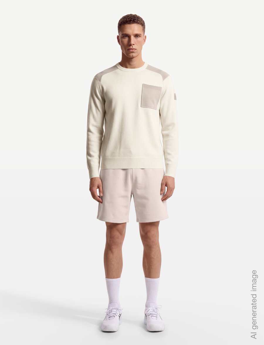 Sail Racing - SPINE KNITTED CREWNECK - adīti izstrādājumi - off white - 0