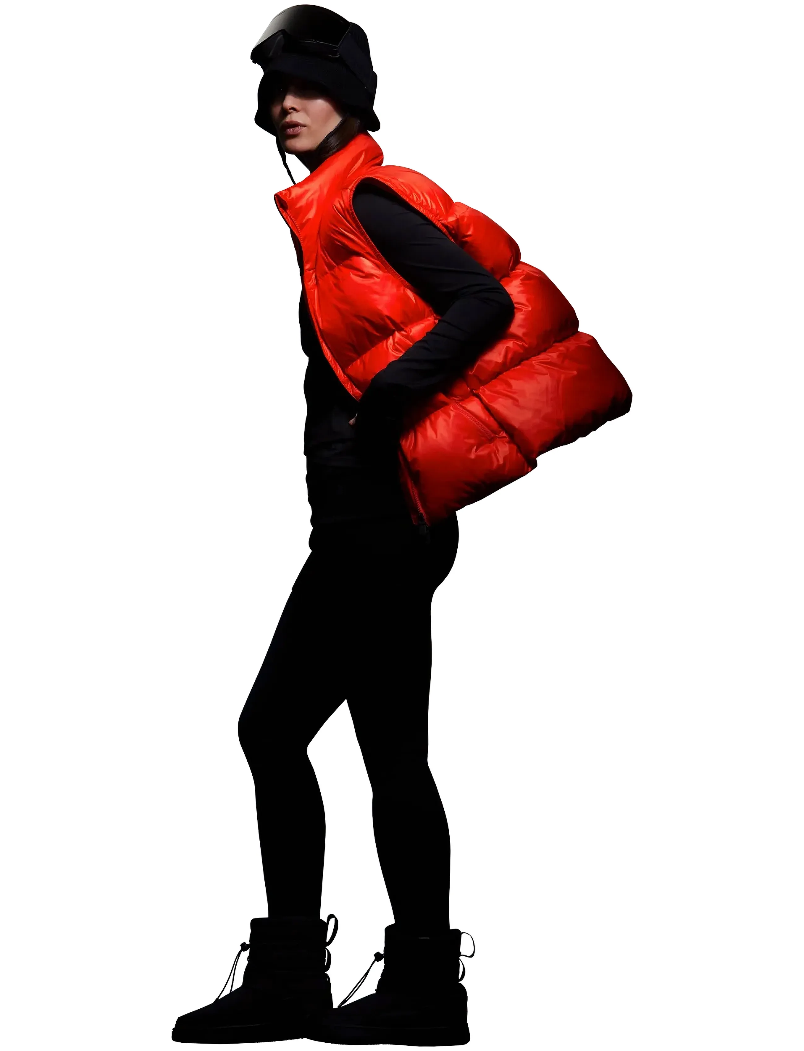 Sail Racing Sky Down Vest, Kvinder, Dunvest, Rød, Str: L
