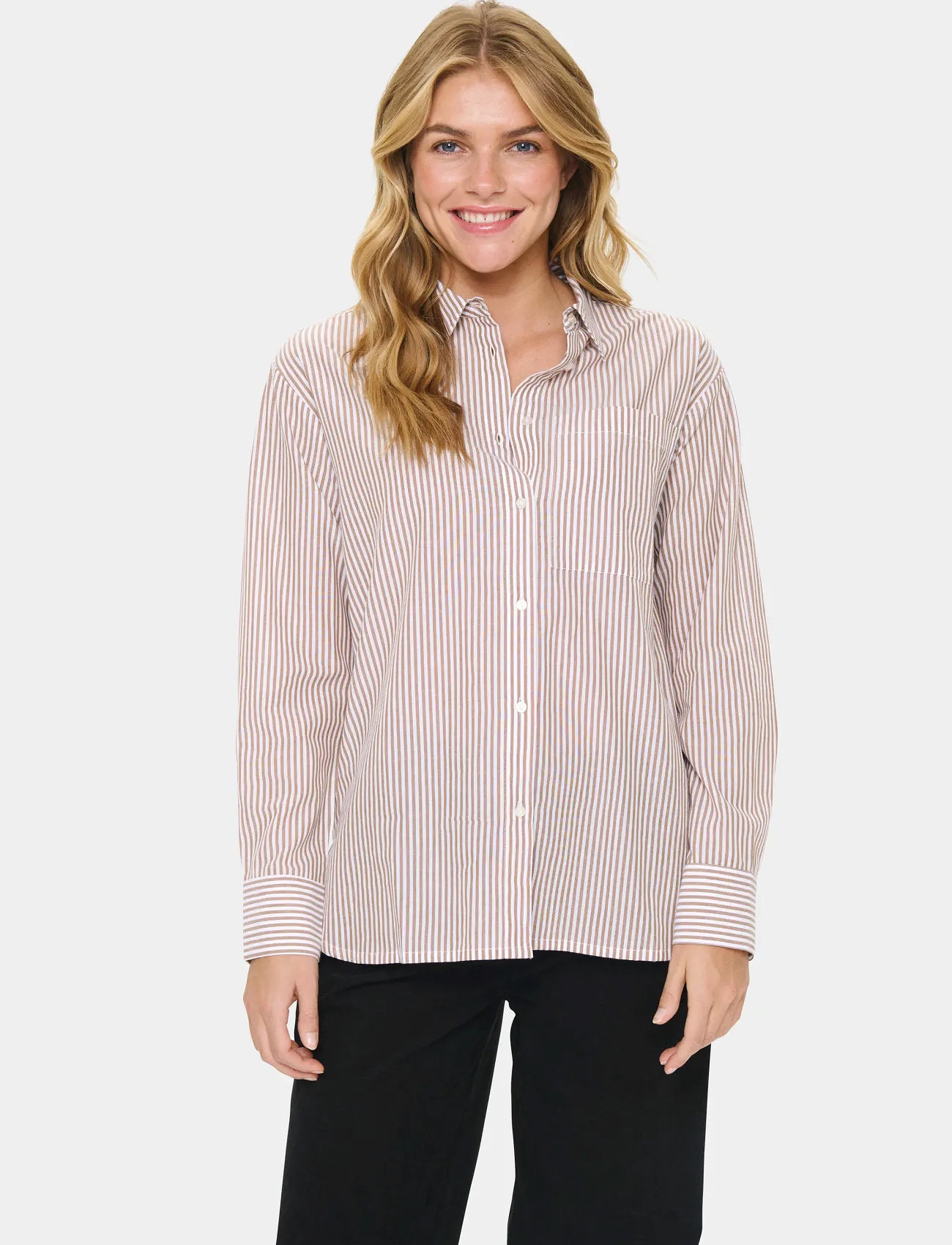 Saint Tropez Marleysz Shirt - Brown - XS