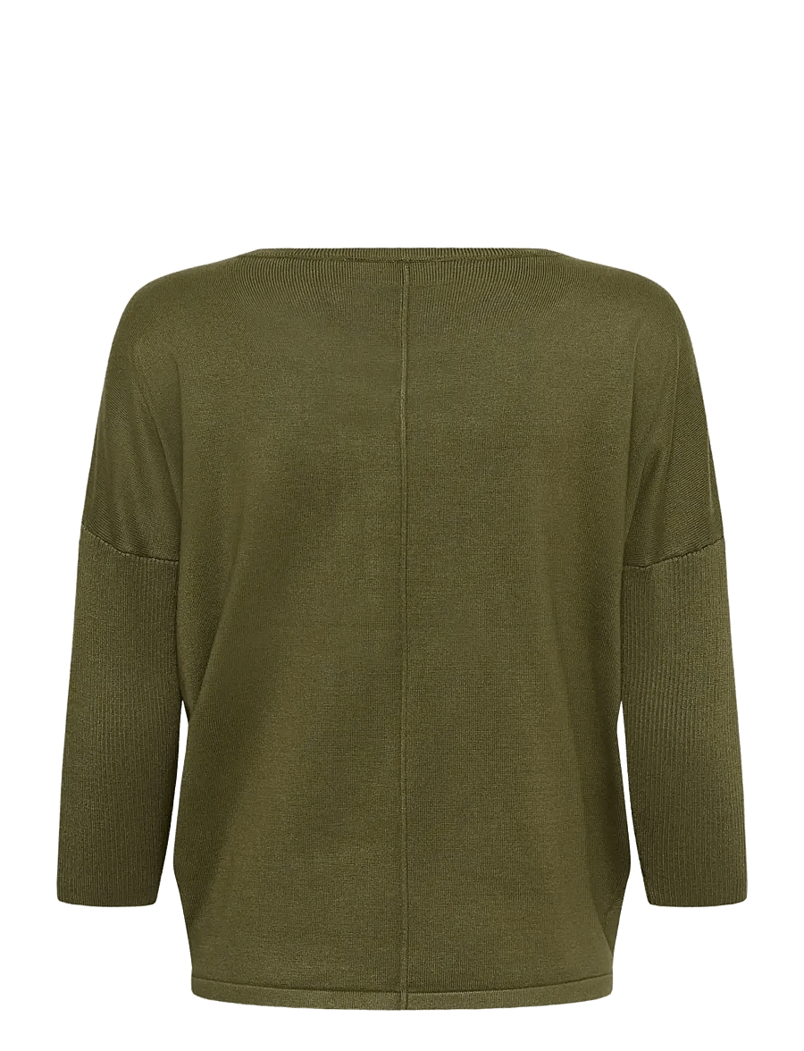 Saint Tropez - A2561, MilaSZ R-Neck Pullover - striktrøjer - four leaf clover melange - 2