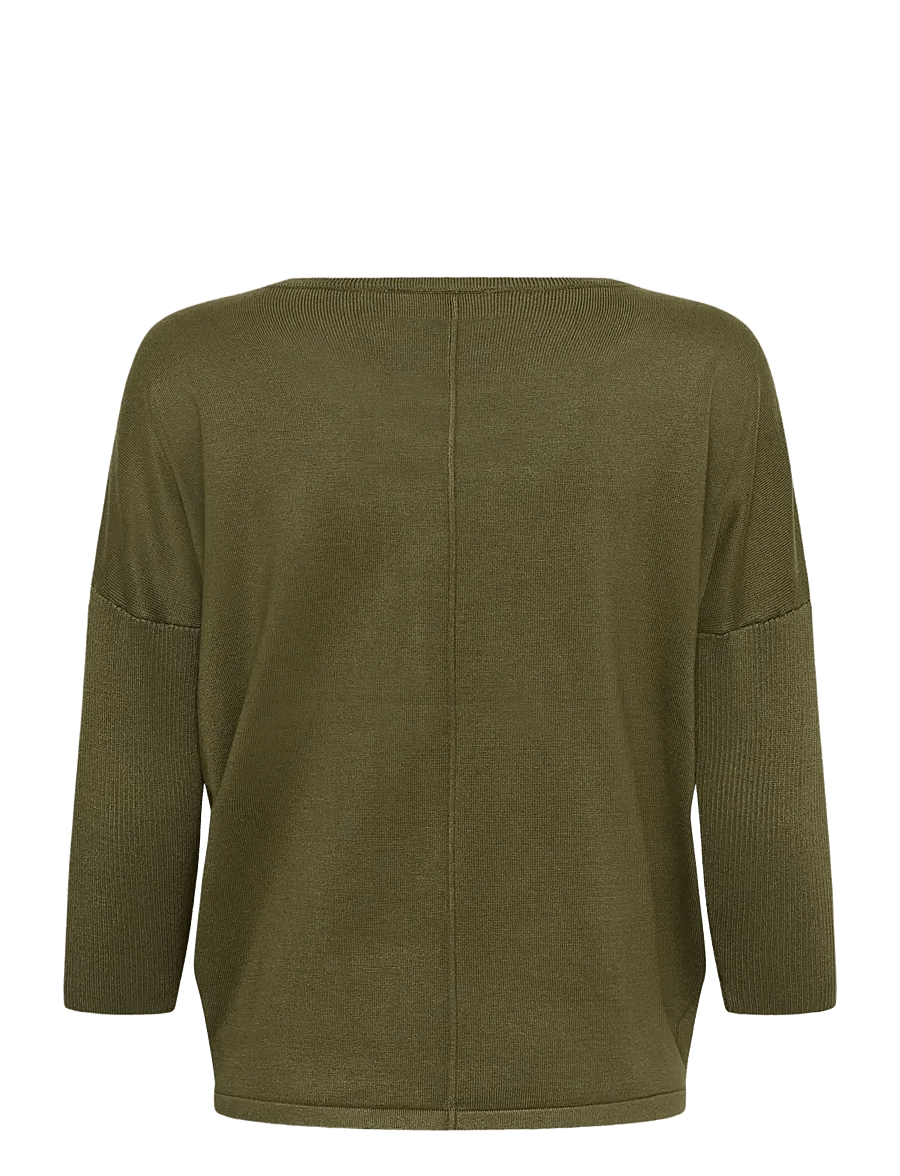 Saint Tropez - A2561, MilaSZ R-Neck Pullover - striktrøjer - four leaf clover melange - 2