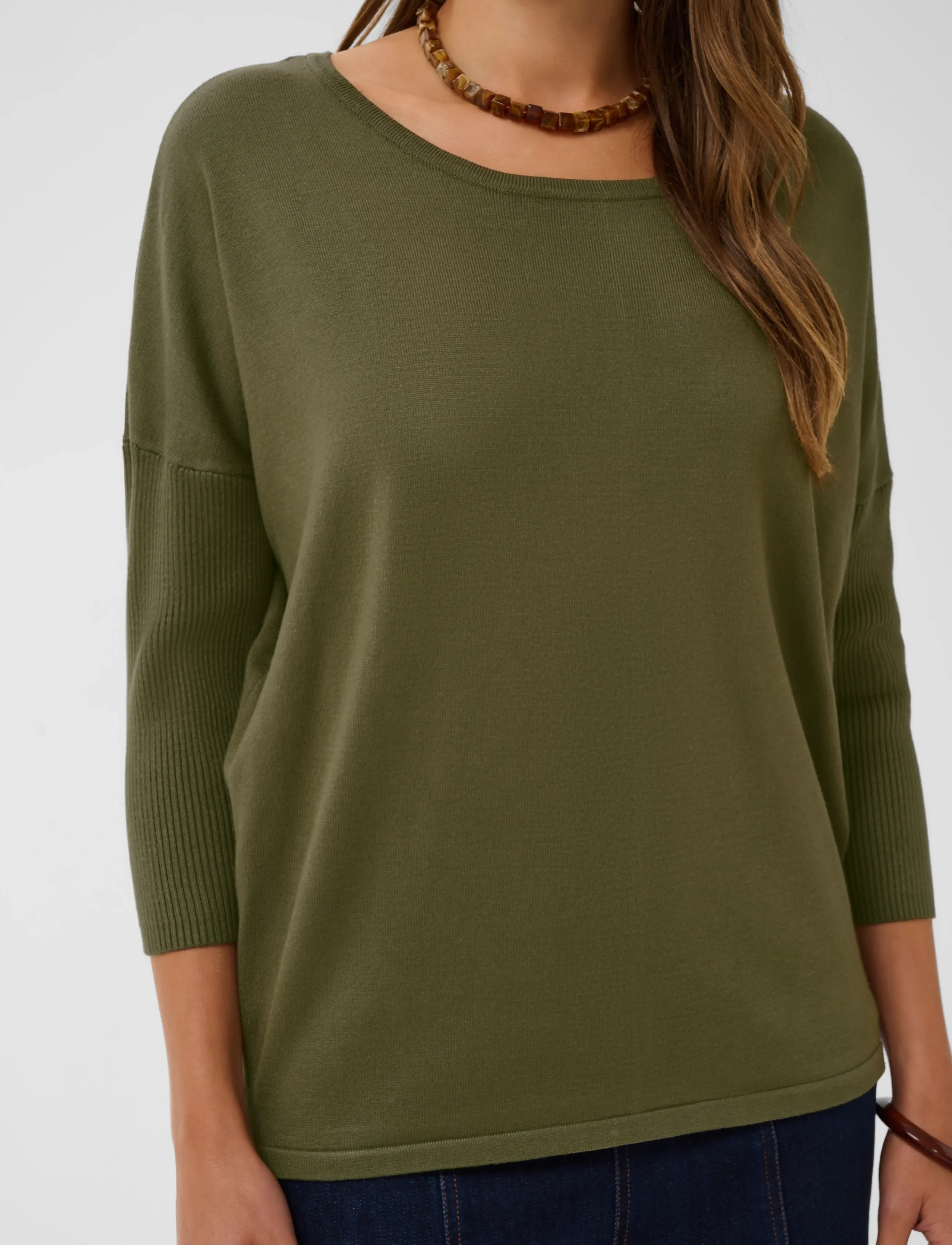 Saint Tropez - A2561, MilaSZ R-Neck Pullover - pullover - four leaf clover melange - 4